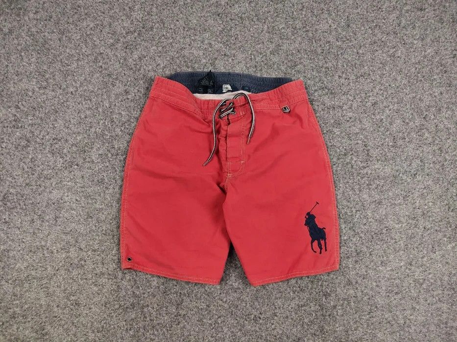 Polo Ralph Lauren Vintage 90's Ralph Lauren Shorts Red Logo Casual Streetwear Size US 31 - 1 Thumbnail