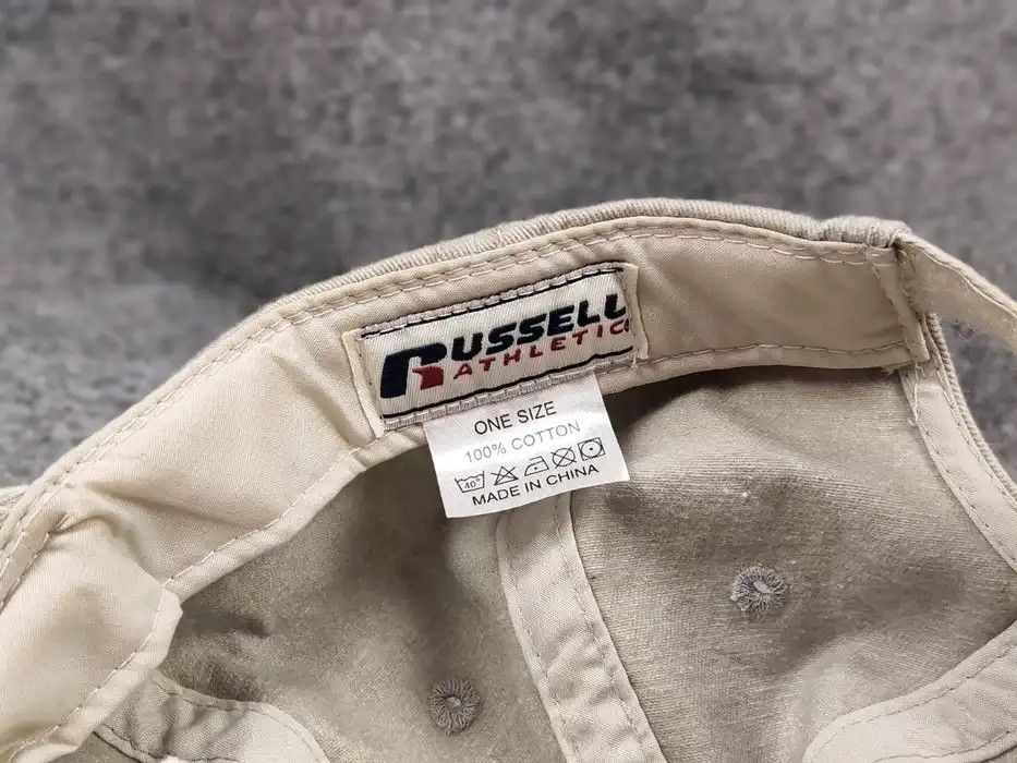 Russell Athletic Vintage 90's Russell Athletic Classic Logo unisex Beige Cap Size ONE SIZE - 9 Thumbnail