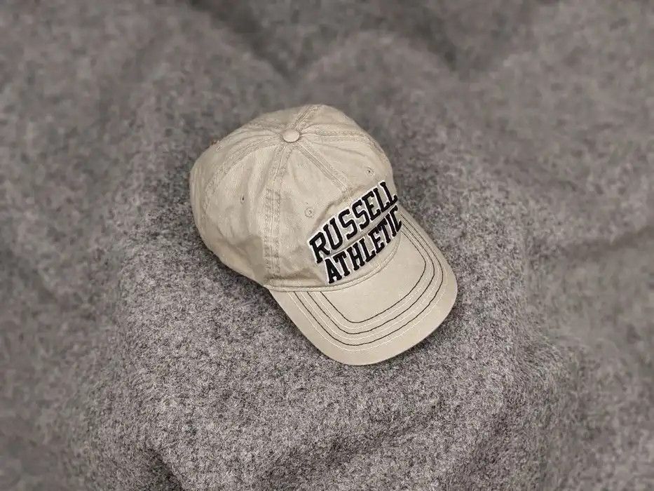 Russell Athletic Vintage 90's Russell Athletic Classic Logo unisex Beige Cap Size ONE SIZE - 3 Thumbnail