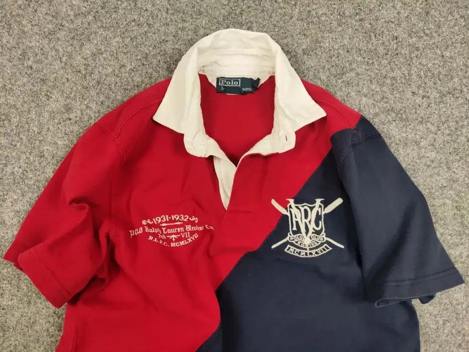 Polo Ralph Lauren Vintage 90's Polo Ralph Lauren Two-Tone logo Polo Shirt Size US S / EU 44-46 / 1 - 3 Thumbnail