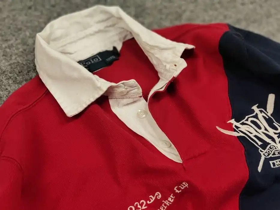 Polo Ralph Lauren Vintage 90's Polo Ralph Lauren Two-Tone logo Polo Shirt Size US S / EU 44-46 / 1 - 7 Thumbnail