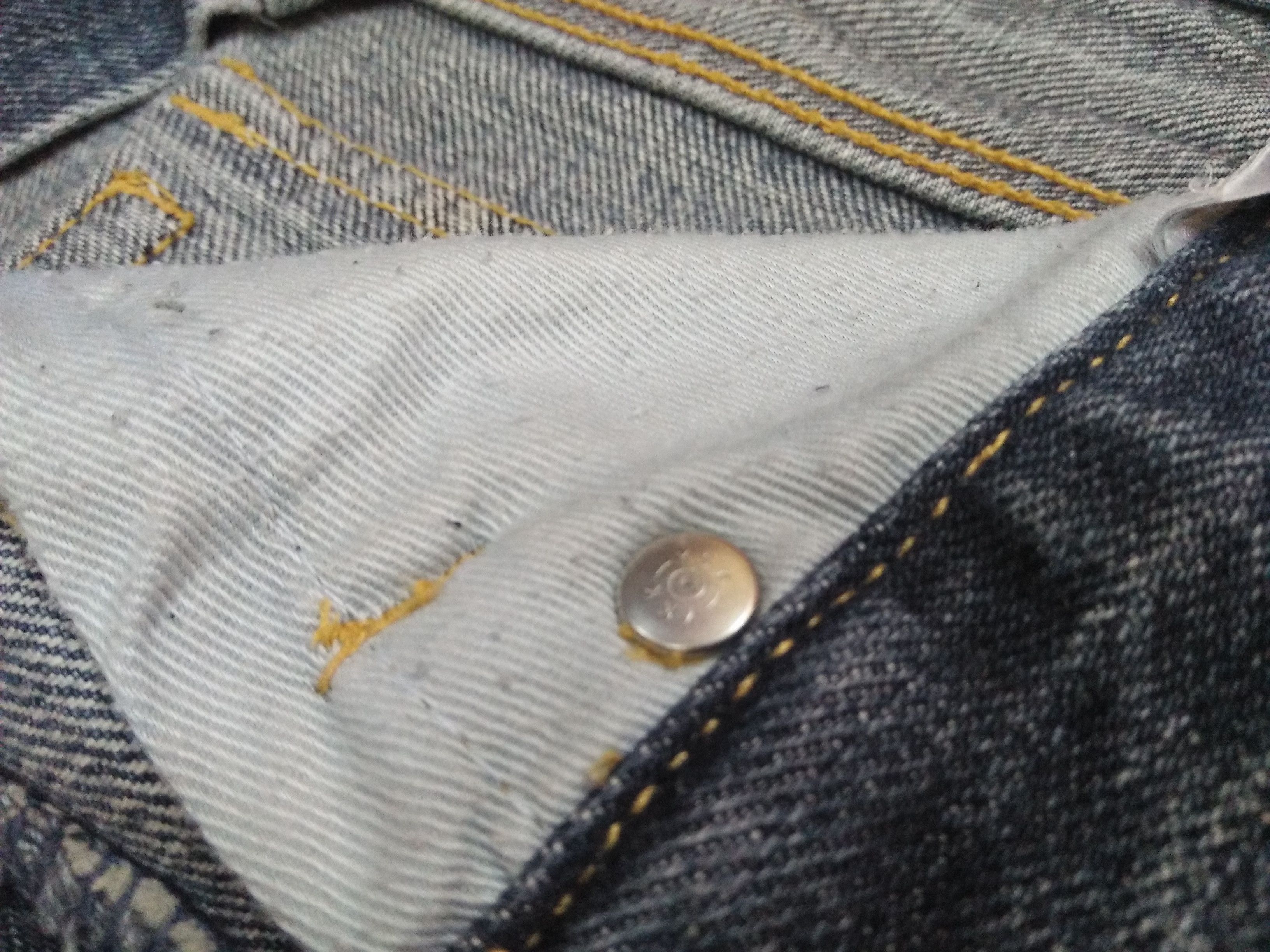 Japanese Brand TCB JEANS Hajime Inoue Distressed Paint Splattered Denim Size US 34 / EU 50 - 9 Thumbnail