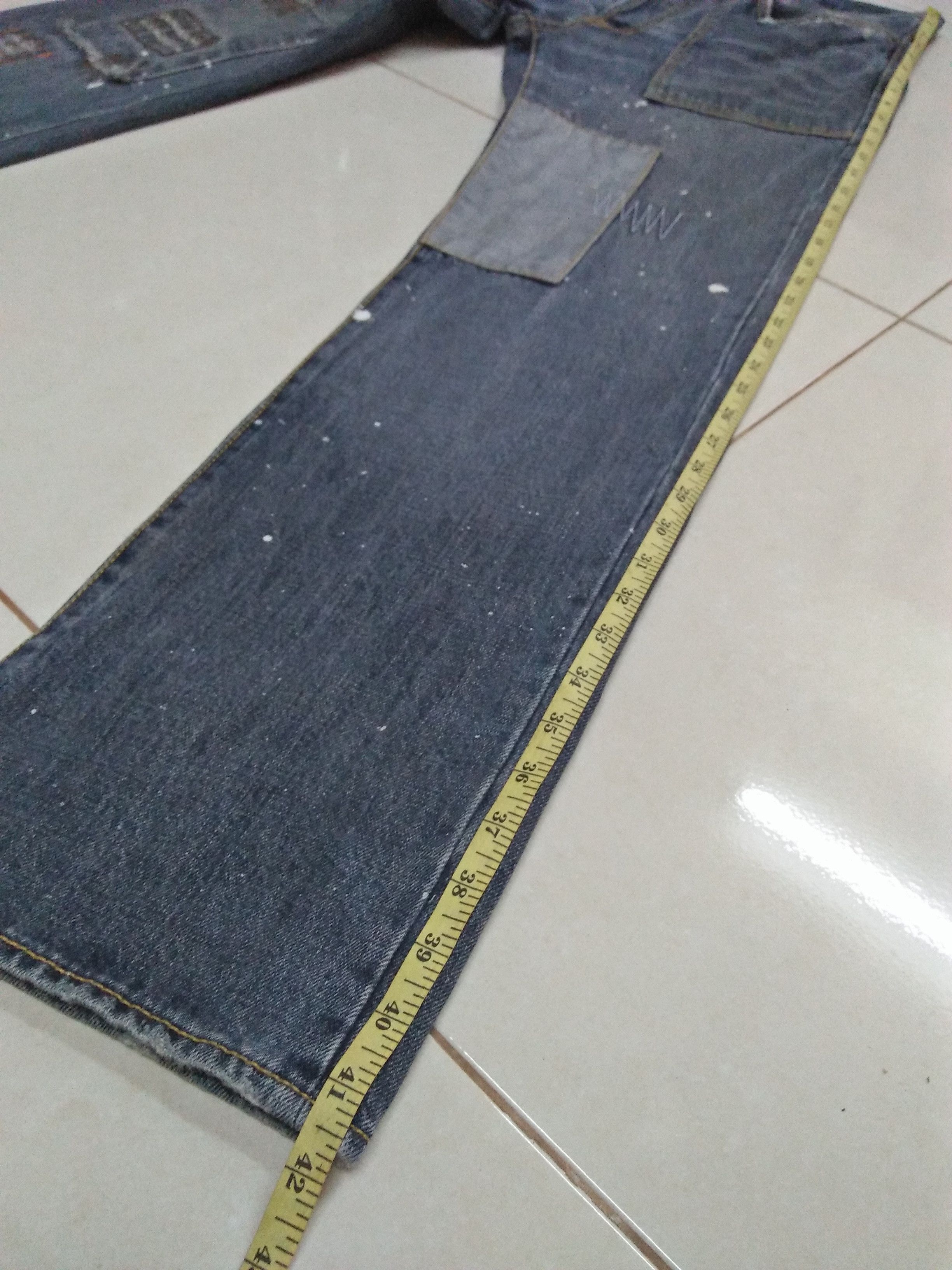 Japanese Brand TCB JEANS Hajime Inoue Distressed Paint Splattered Denim Size US 34 / EU 50 - 14 Thumbnail