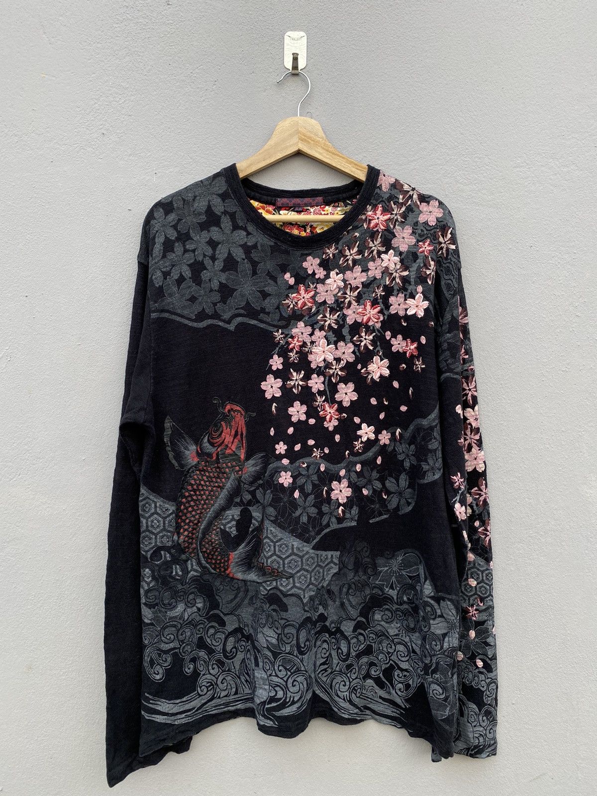 Japanese Brand japanese traditional classic sukajan shirt floral + koi fish Size US L / EU 52-54 / 3 - 1 Thumbnail