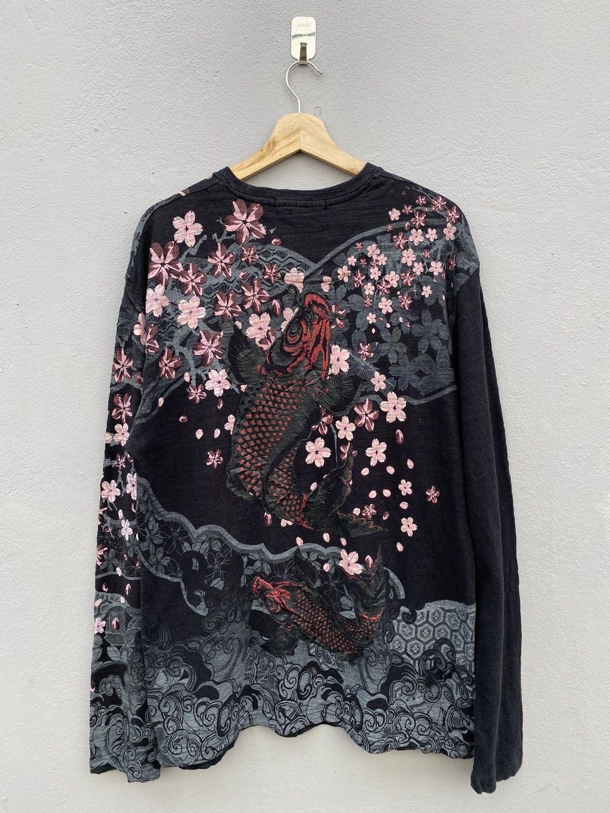 Japanese Brand japanese traditional classic sukajan shirt floral + koi fish Size US L / EU 52-54 / 3 - 9 Thumbnail