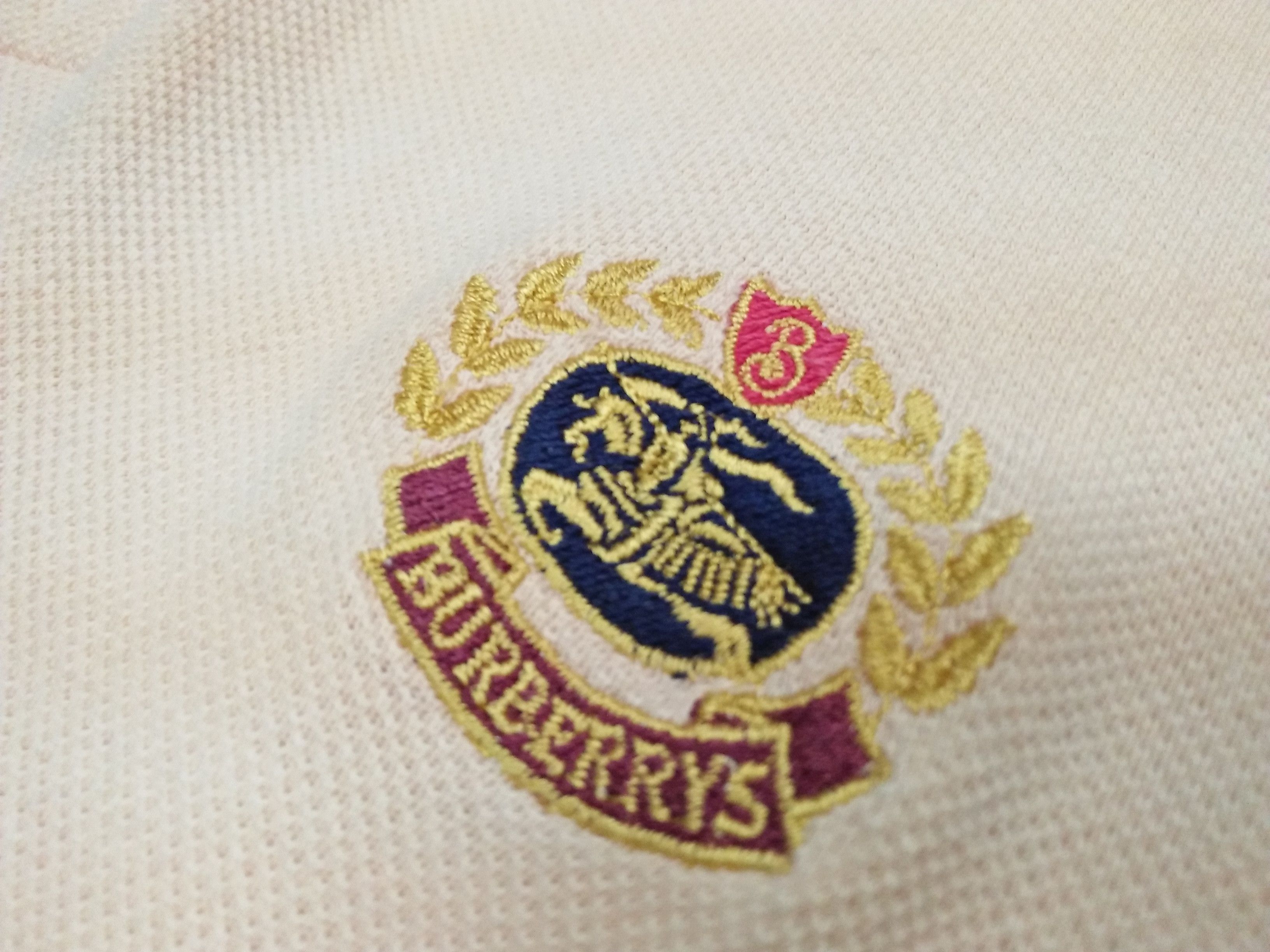 Burberry BURBERRYS Made In England Embroidered Logo Peach Polo. Size US L / EU 52-54 / 3 - 8 Thumbnail
