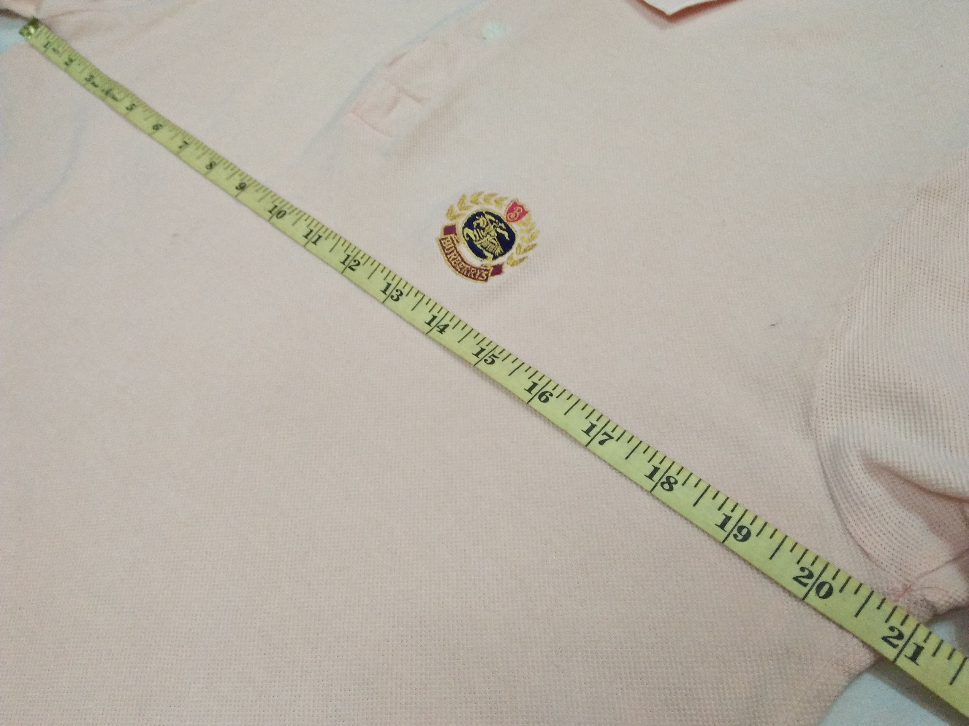 Burberry BURBERRYS Made In England Embroidered Logo Peach Polo. Size US L / EU 52-54 / 3 - 12 Thumbnail