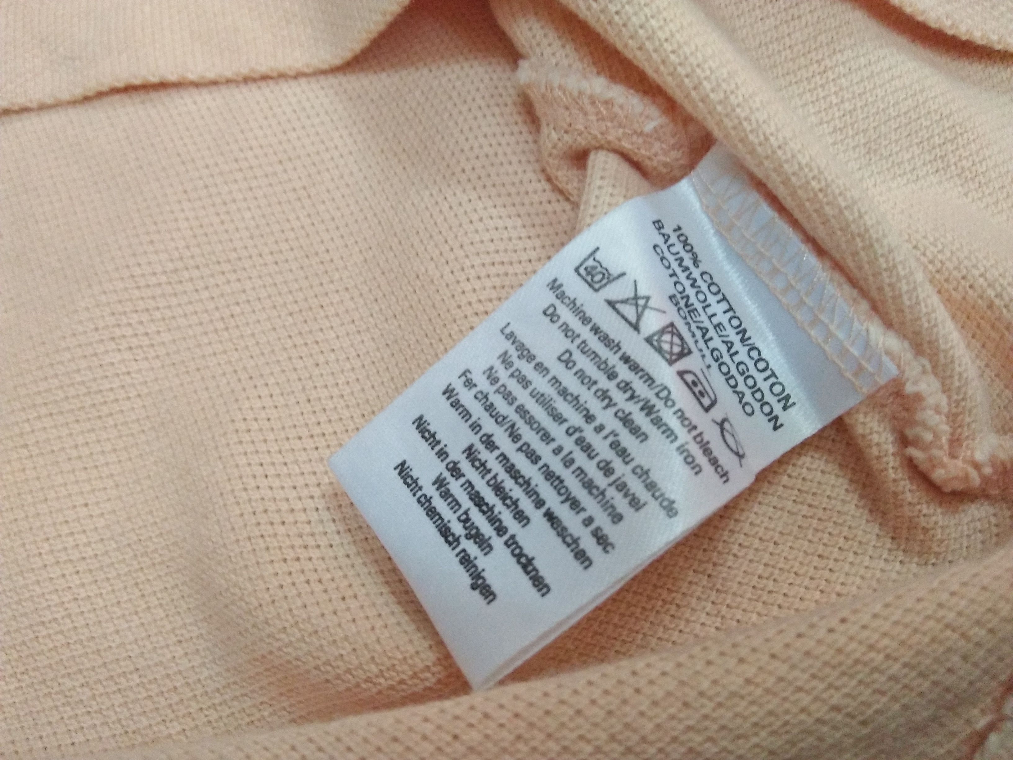 Burberry BURBERRYS Made In England Embroidered Logo Peach Polo. Size US L / EU 52-54 / 3 - 11 Thumbnail