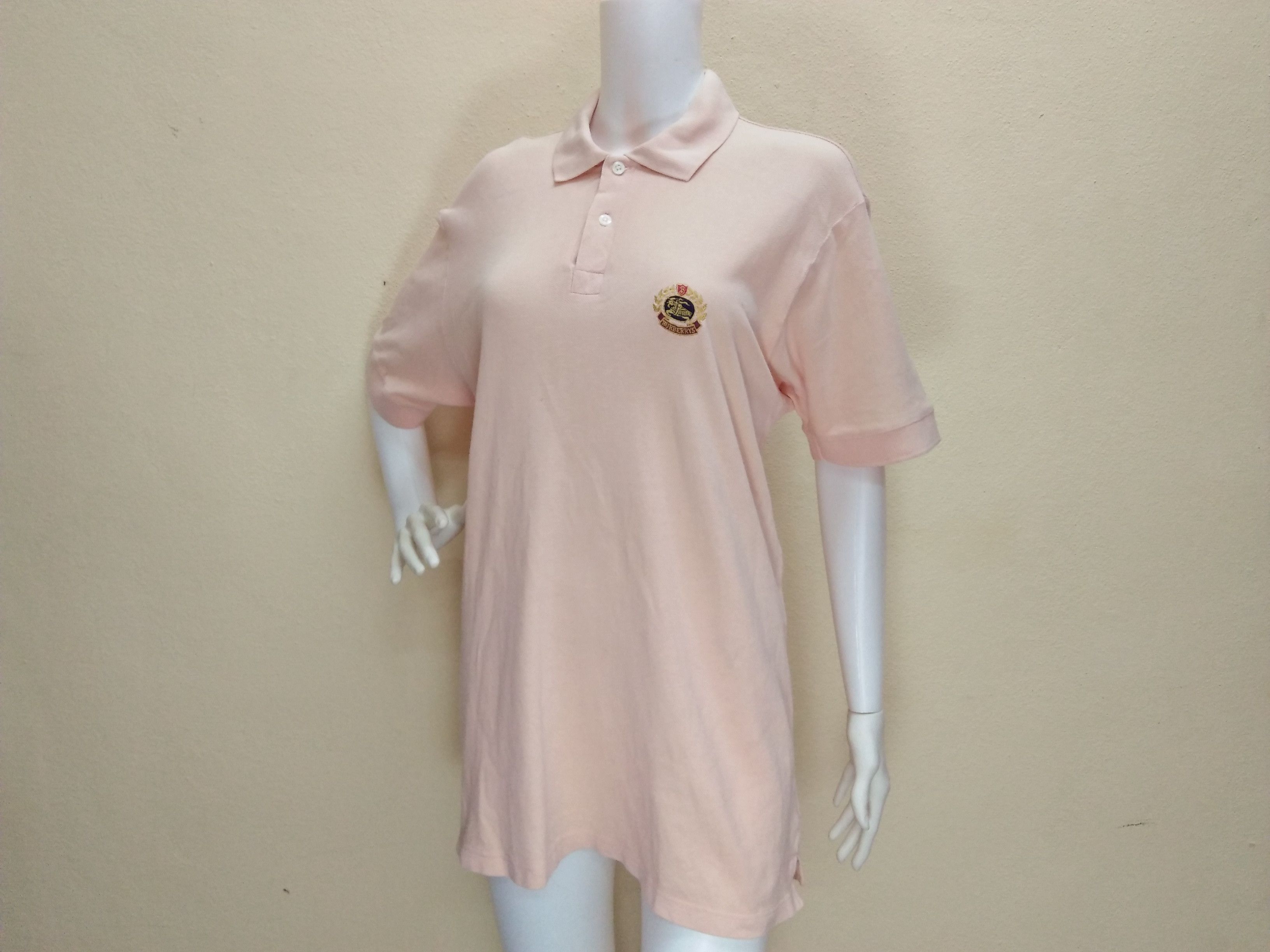Burberry BURBERRYS Made In England Embroidered Logo Peach Polo. Size US L / EU 52-54 / 3 - 3 Thumbnail