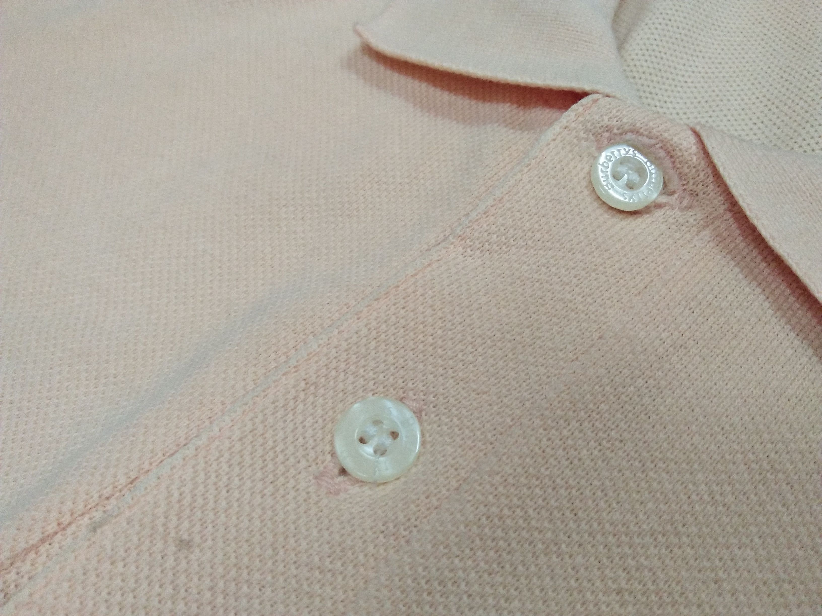 Burberry BURBERRYS Made In England Embroidered Logo Peach Polo. Size US L / EU 52-54 / 3 - 7 Thumbnail
