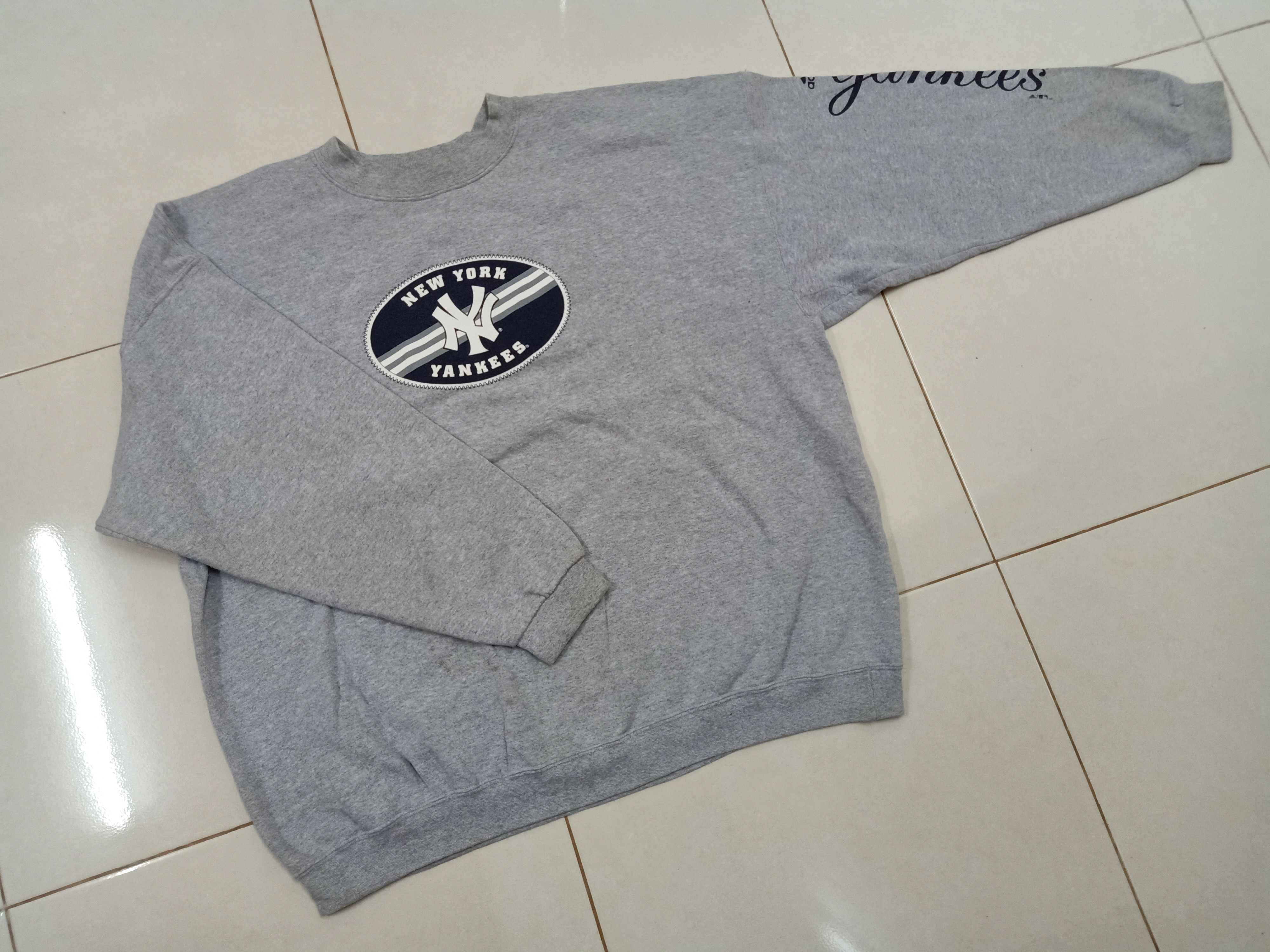 Adidas × New York Yankees ADIDAS X NEW YORK YANKEES Big Logo Gray Sweatshirts Size US XXL / EU 58 / 5 - 7 Thumbnail