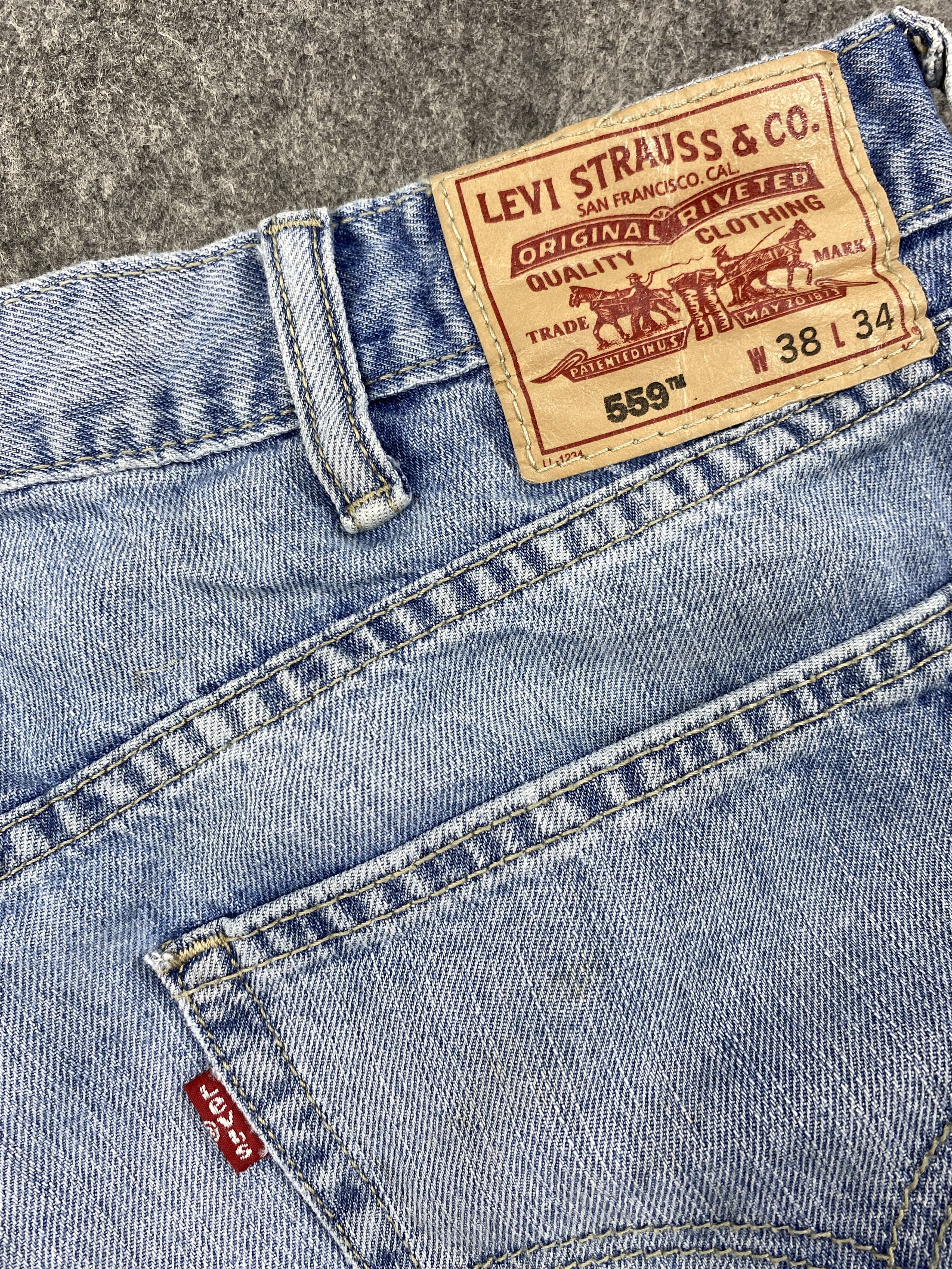 Levi's Mid Blue Vintage Levi's 559 Jeans 38x34.5 Denim -JN1396 Size US 38 / EU 54 - 10 Thumbnail