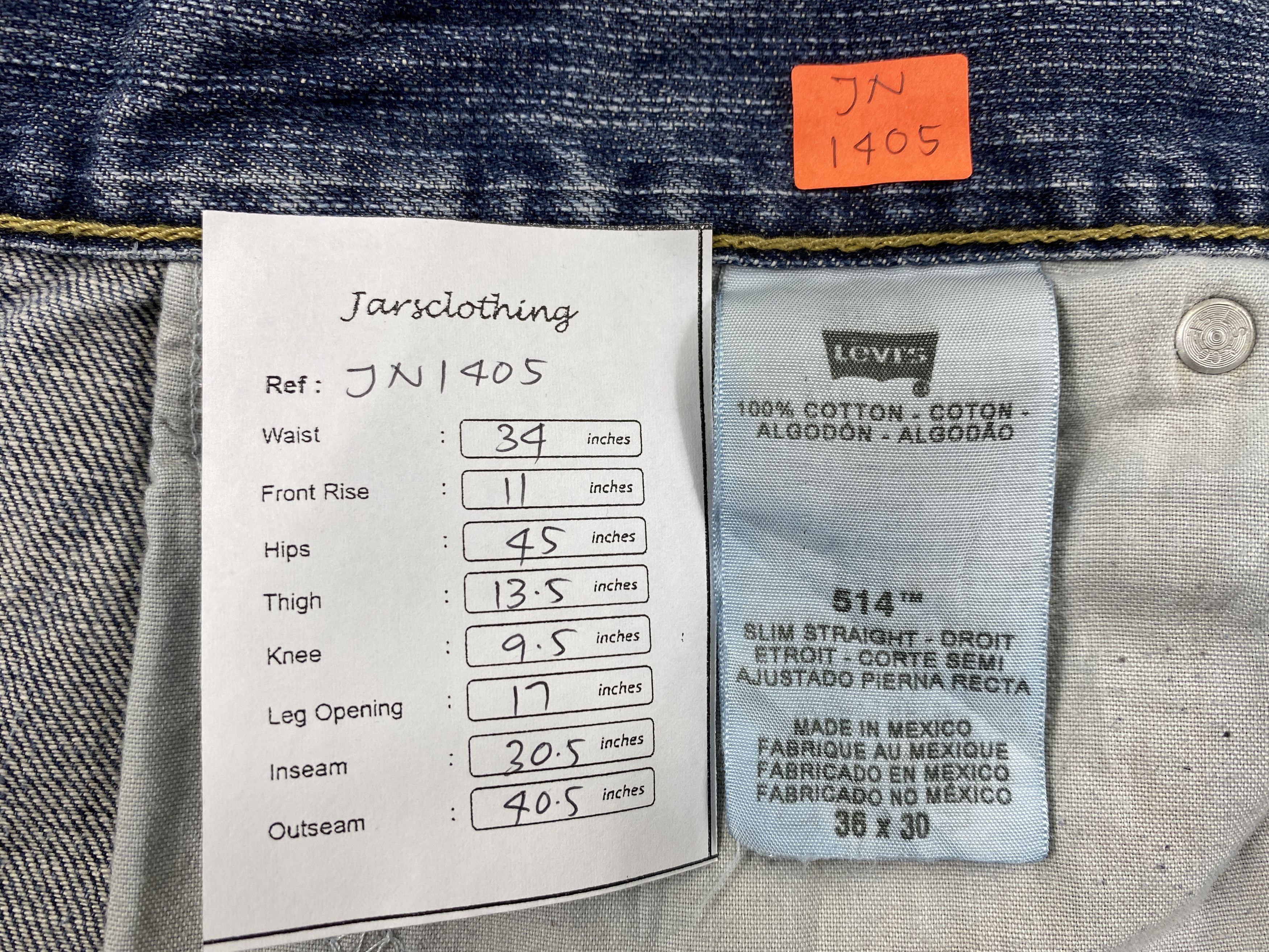 Levi's Faded Blue Vintage Levi's 514 Jeans 34x30.5 Denim -JN1405 Size US 34 / EU 50 - 8 Thumbnail