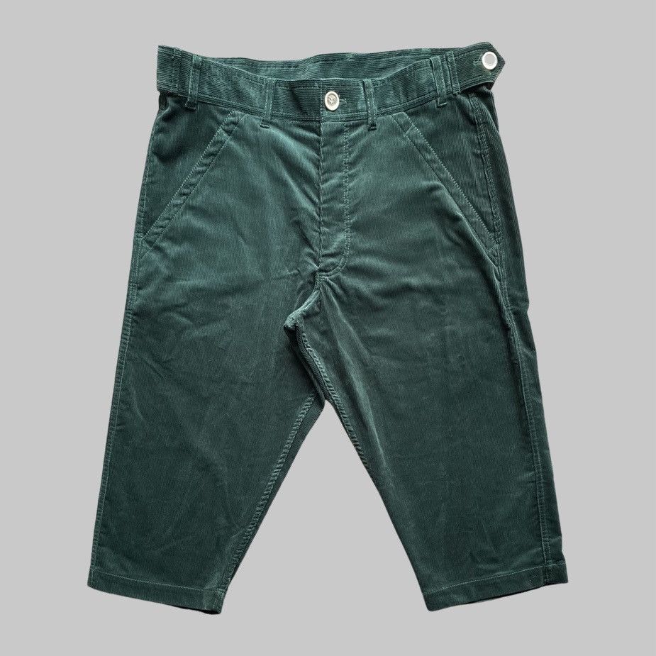 Comme des Garcons Fall 2019 Green Corduroy Oversize Cropped Pants Size US 32 / EU 48 - 2 Thumbnail