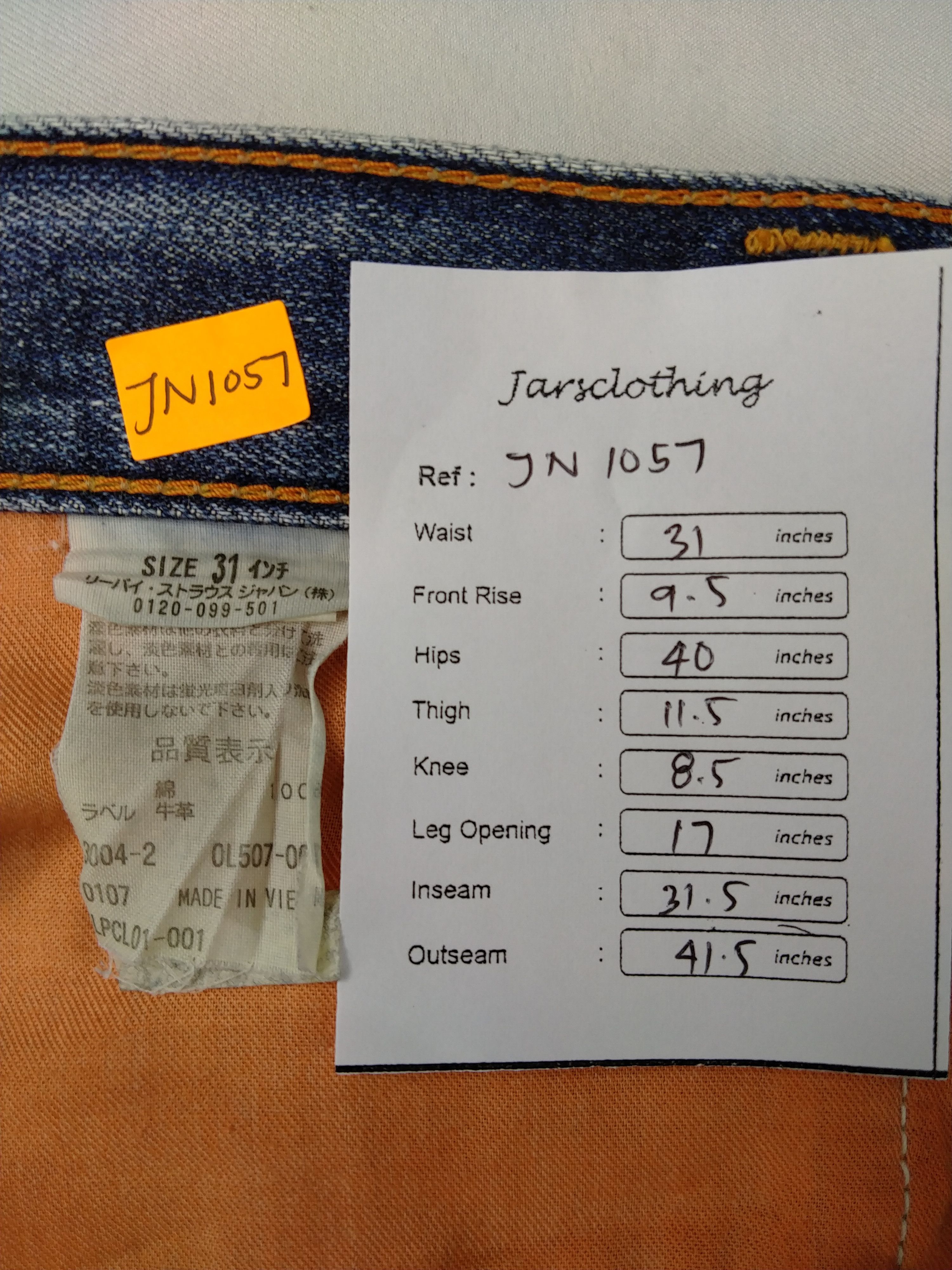 Levi's Faded Blue Vintage Levi's 507 Jeans 31x31.5 Denim -JN1057 Size US 31 - 6 Thumbnail