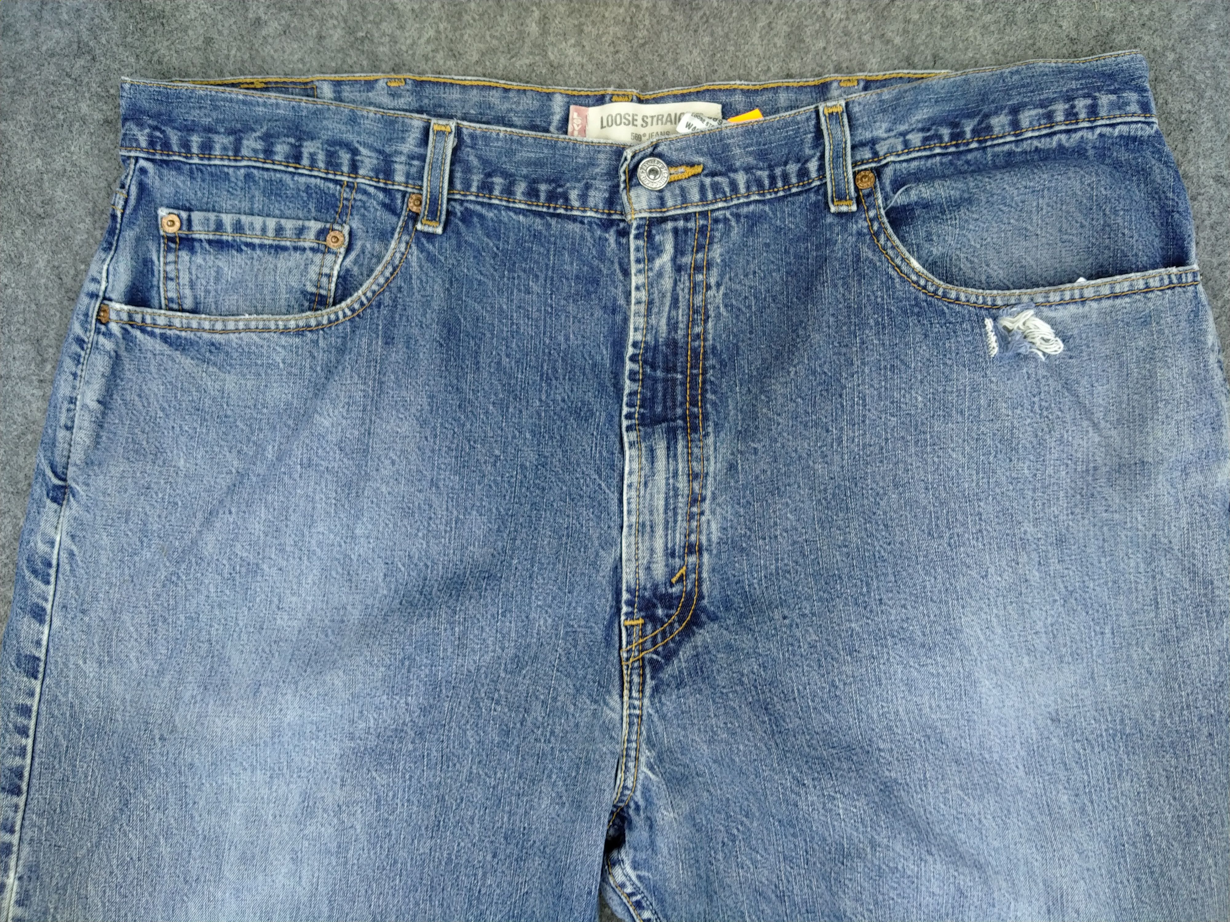 Levi's Vintage Levi's 569 Loose Straight Fit 41 x 28.5 Denim -JN303 Size US 41 - 3 Thumbnail