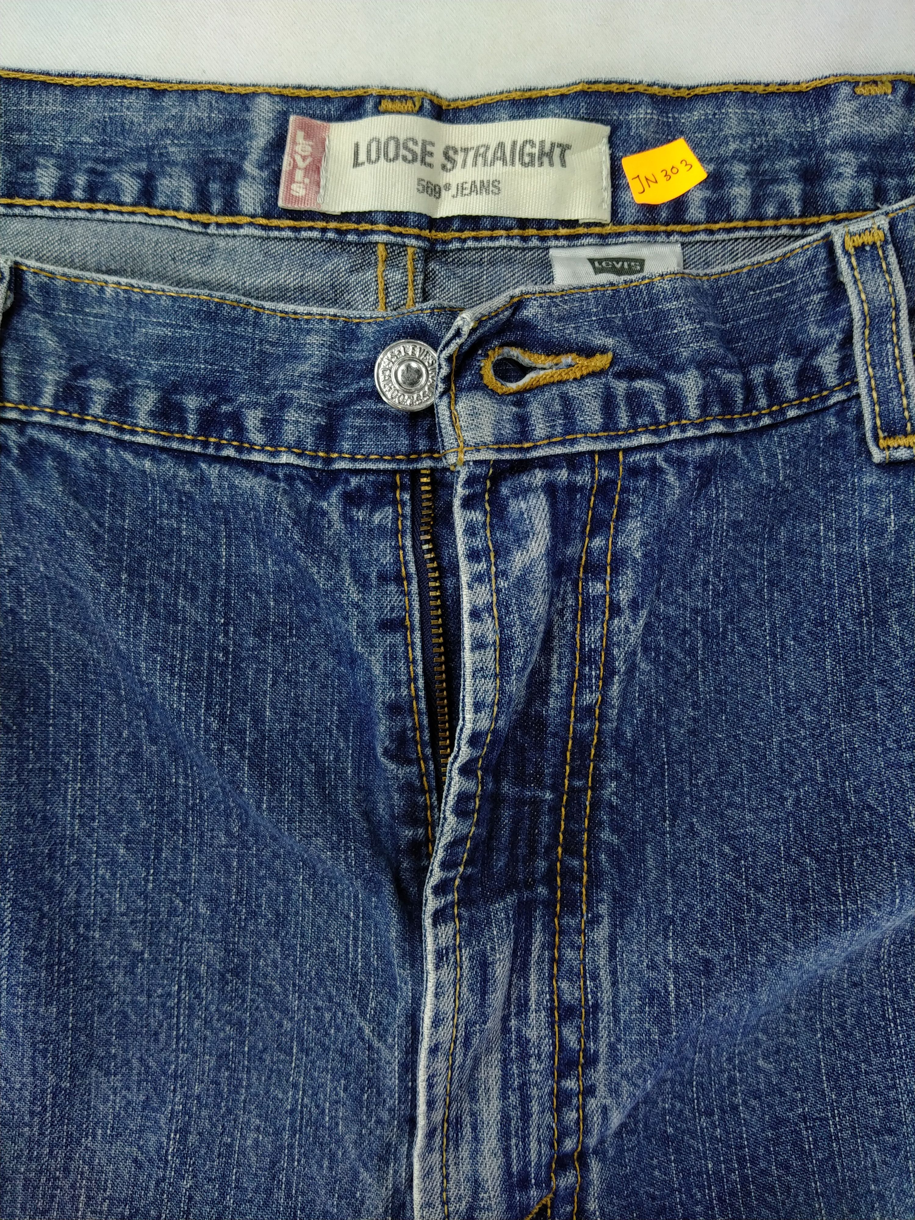 Levi's Vintage Levi's 569 Loose Straight Fit 41 x 28.5 Denim -JN303 Size US 41 - 7 Thumbnail