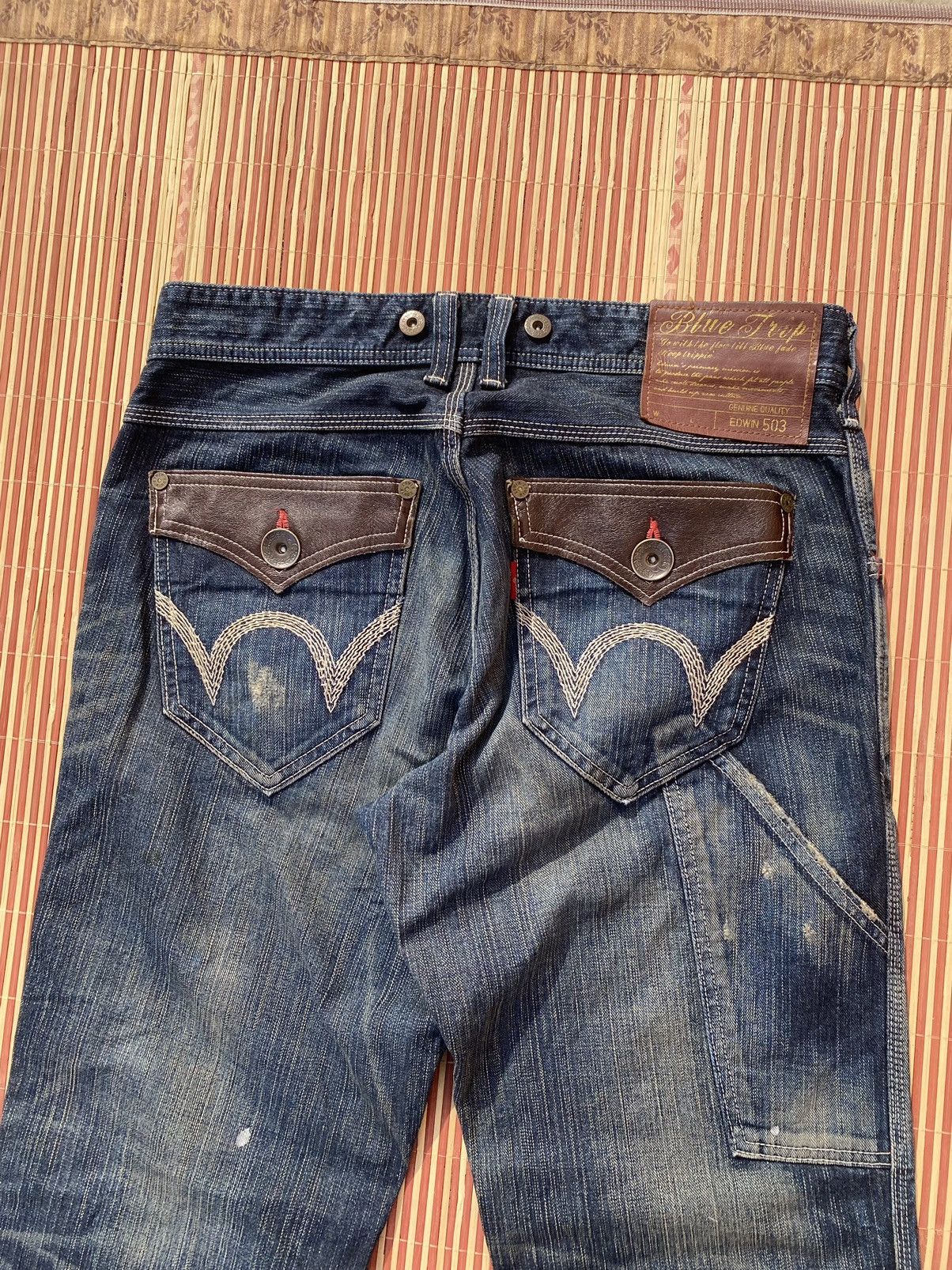 Edwin Rare!! Vintage Edwin Blue Trip Boro Stitch Pant Size US 34 / EU 50 - 7 Thumbnail