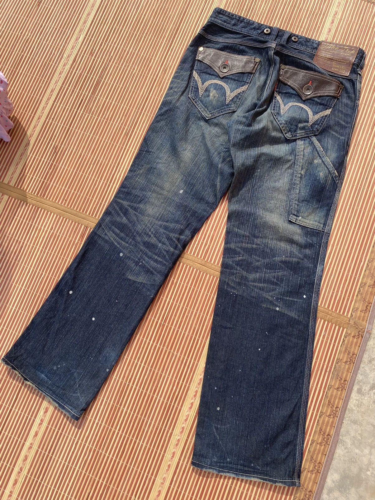 Edwin Rare!! Vintage Edwin Blue Trip Boro Stitch Pant Size US 34 / EU 50 - 4 Thumbnail
