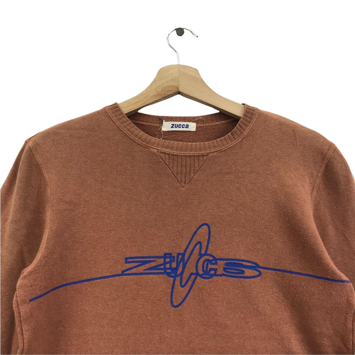 Vintage ZUCCA Big Print France Designer Brown Pullover Sweatshirt Size US S / EU 44-46 / 1 - 2 Thumbnail