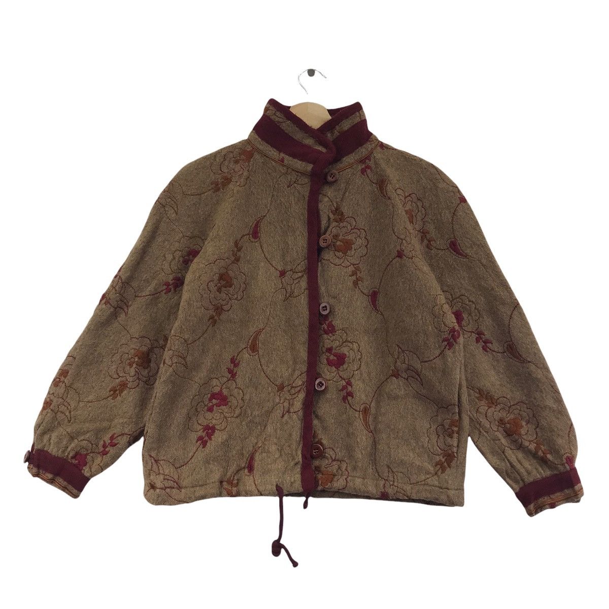 Vintage 90s KRIZIA BABY Italian Designer Brand Flower Wool Jacket Size US S / EU 44-46 / 1 - 1 Thumbnail