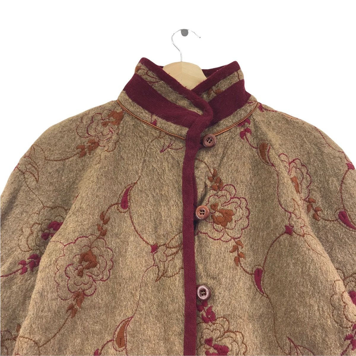 Vintage 90s KRIZIA BABY Italian Designer Brand Flower Wool Jacket Size US S / EU 44-46 / 1 - 2 Thumbnail