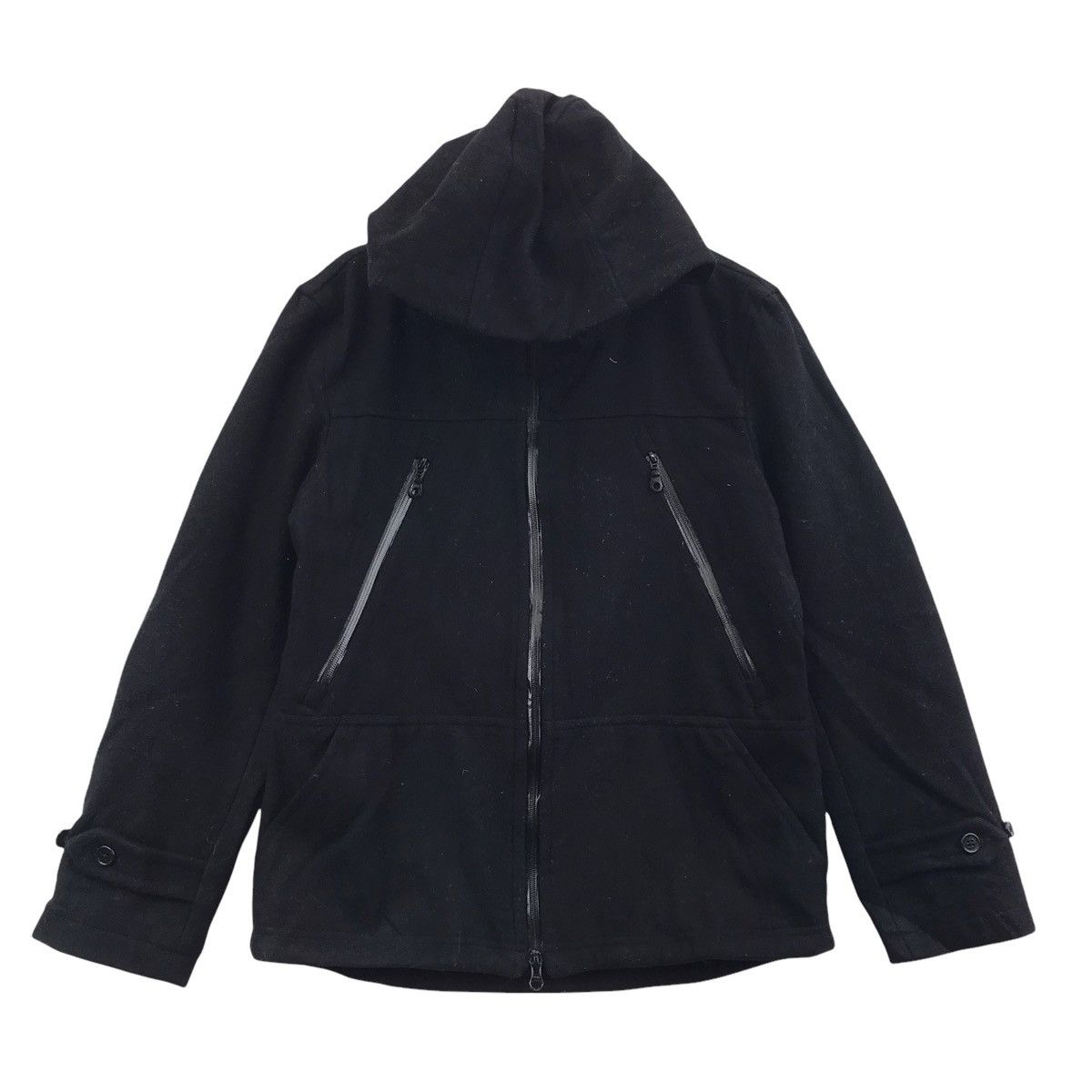 Vintage UNIVERSITY Of OXFORD UK Black Wool Hoodie Zipper Jacket Size US L / EU 52-54 / 3 - 1 Thumbnail