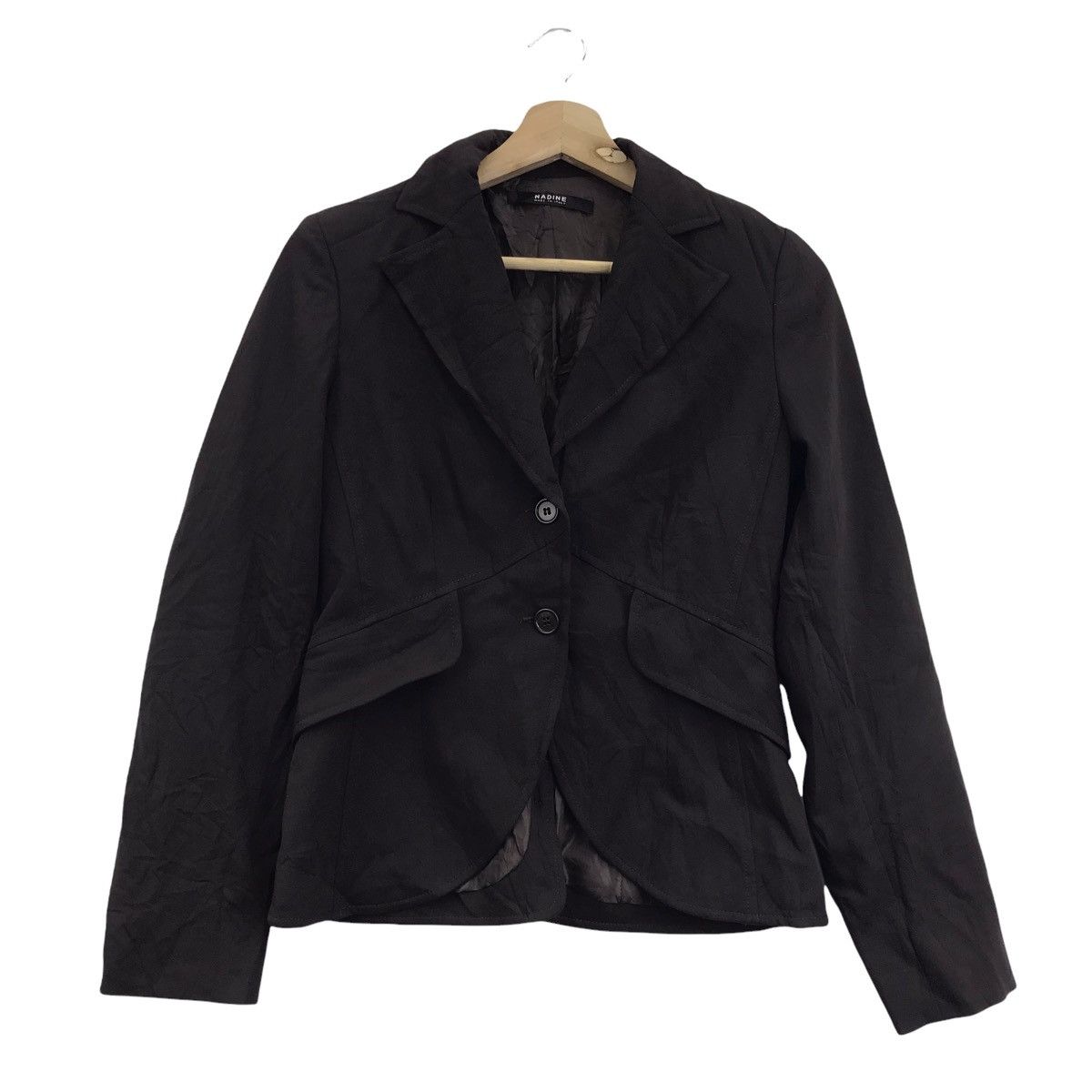 Vintage NADINE ITALY Designer Brand Button Back Coat Jacket Blazer Size US S / EU 44-46 / 1 - 1 Thumbnail