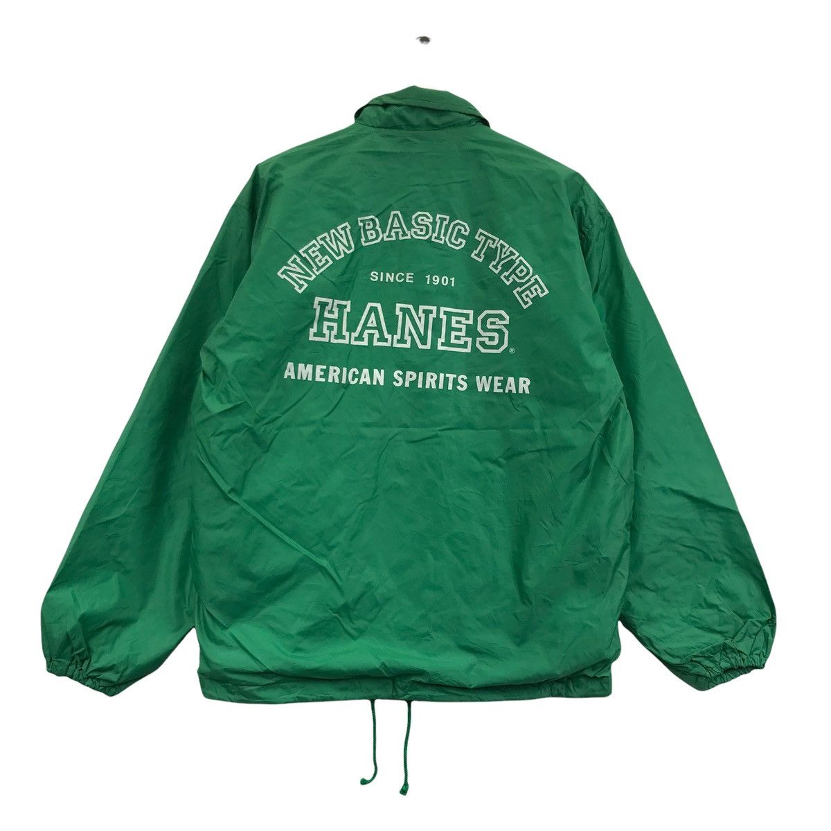 Hanes Vintage HANES USA Back Hit Green Coach Windbreaker Jacket Size US M / EU 48-50 / 2 - 1 Thumbnail