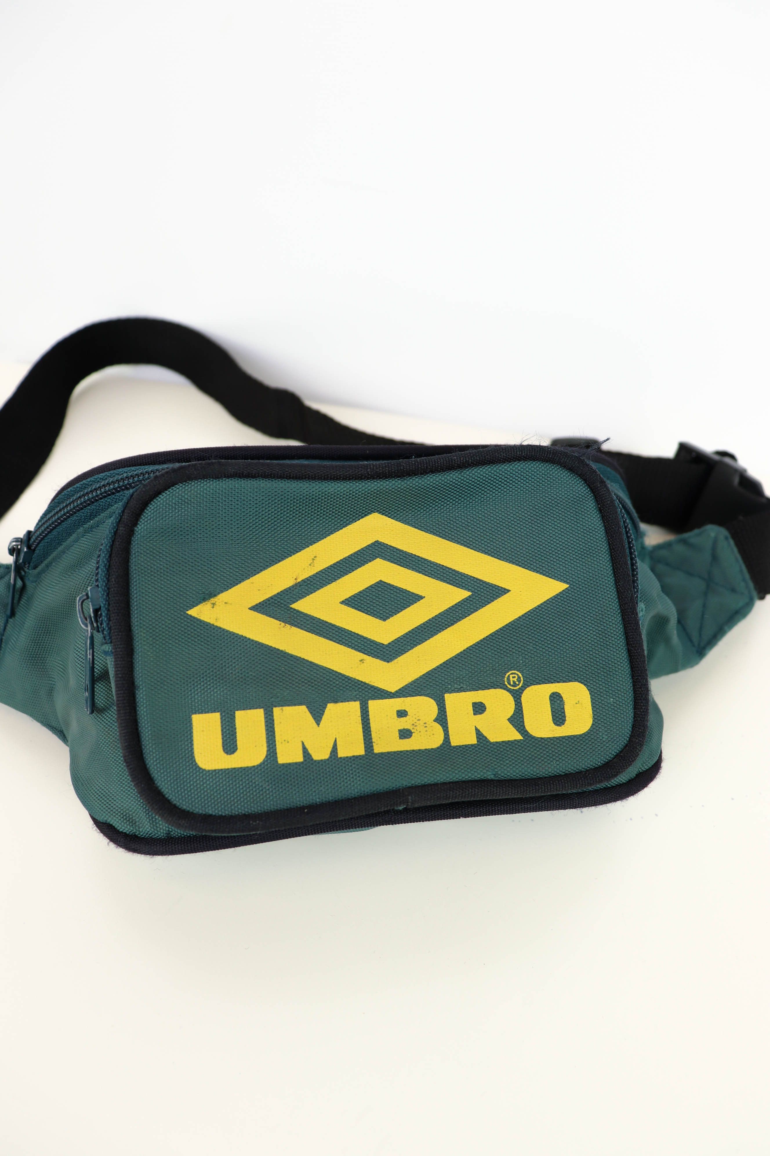 Umbro Umbro Vintage 90s Big Logo Green Nylon Waist Bag Size ONE SIZE - 7 Thumbnail