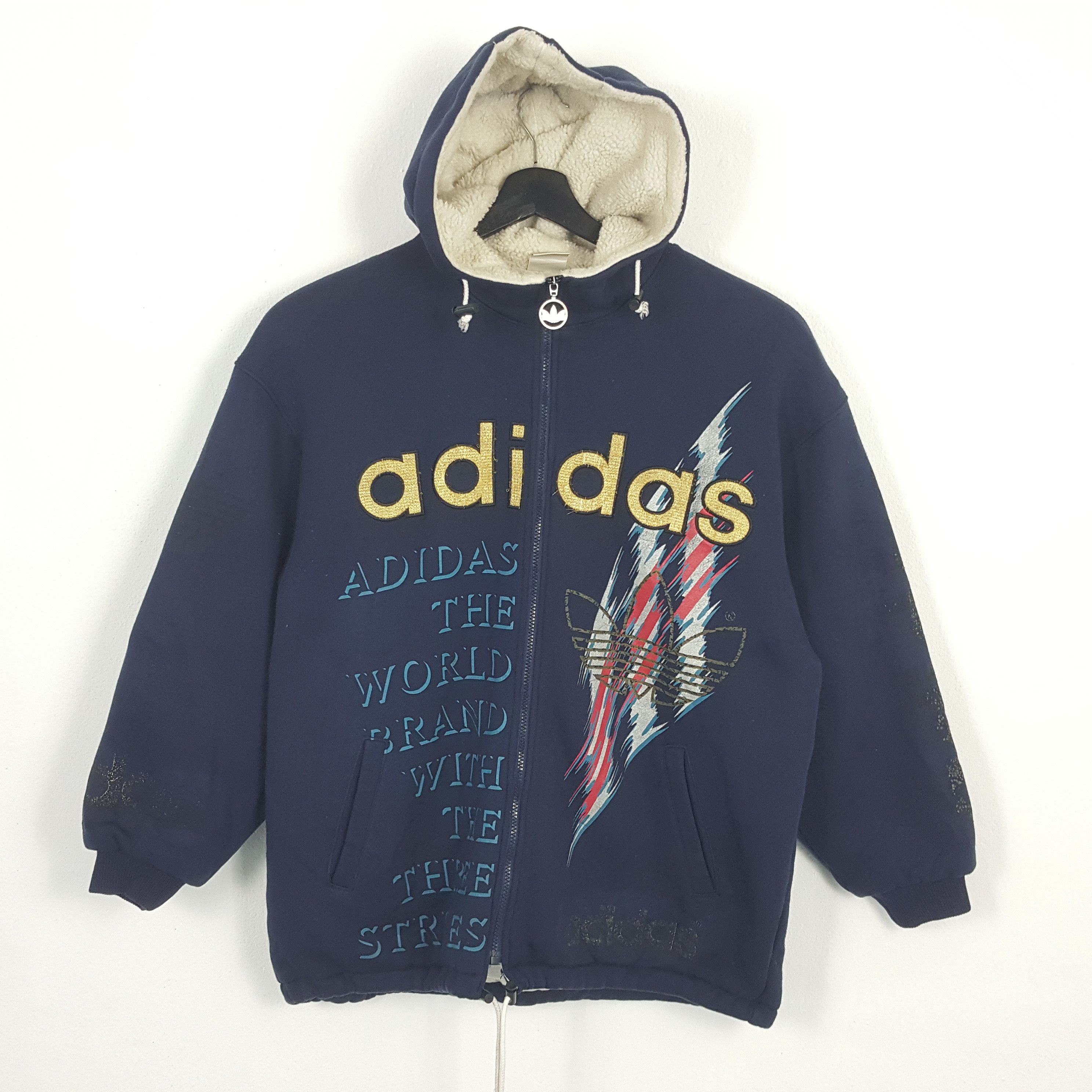 ADIDAS Streetwear Sportswear Big Print Design Hoodies