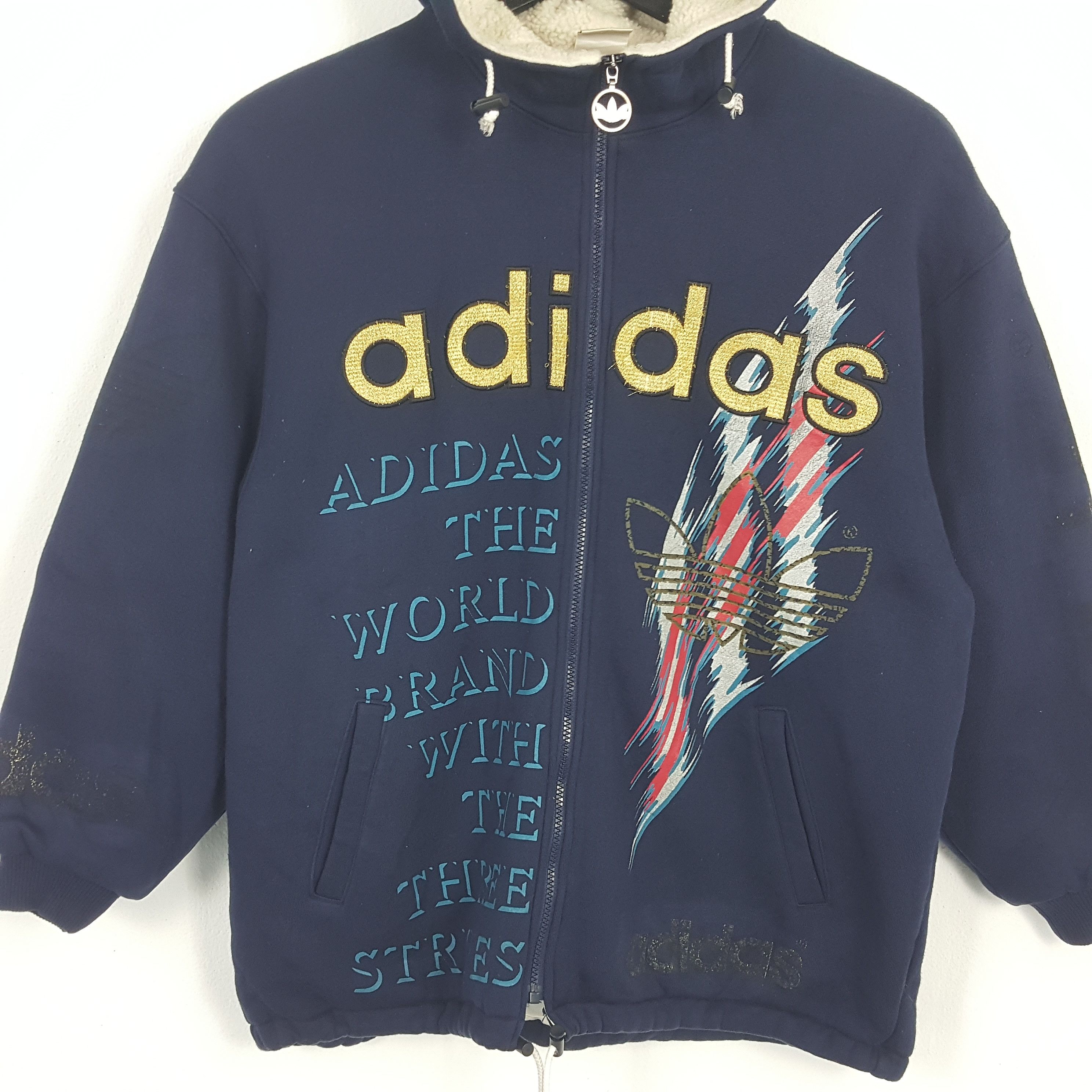 Adidas × Vintage ADIDAS Streetwear Sportswear Big Print Design Hoodies Size US XL / EU 56 / 4 - 2 Thumbnail