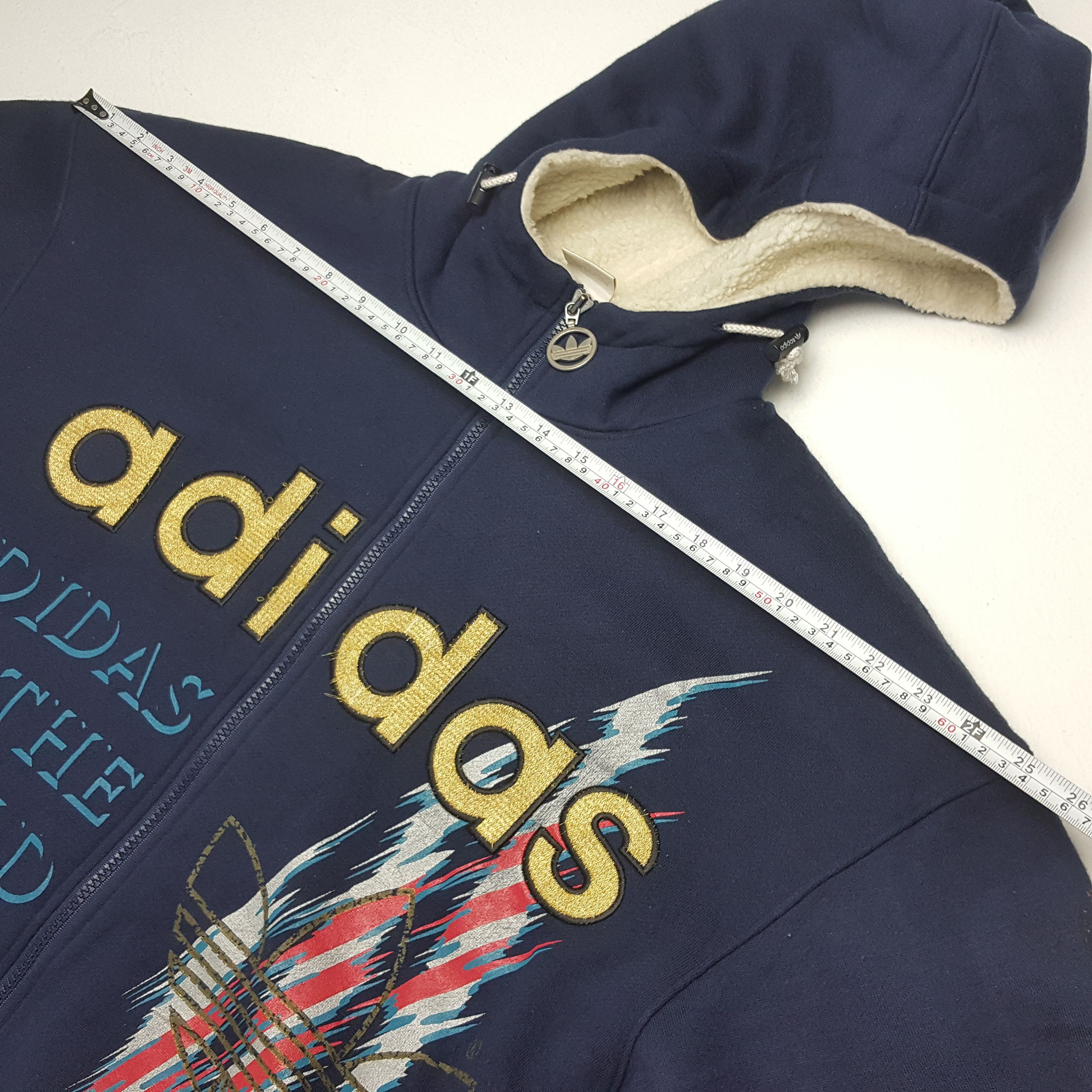 Adidas × Vintage ADIDAS Streetwear Sportswear Big Print Design Hoodies Size US XL / EU 56 / 4 - 5 Thumbnail
