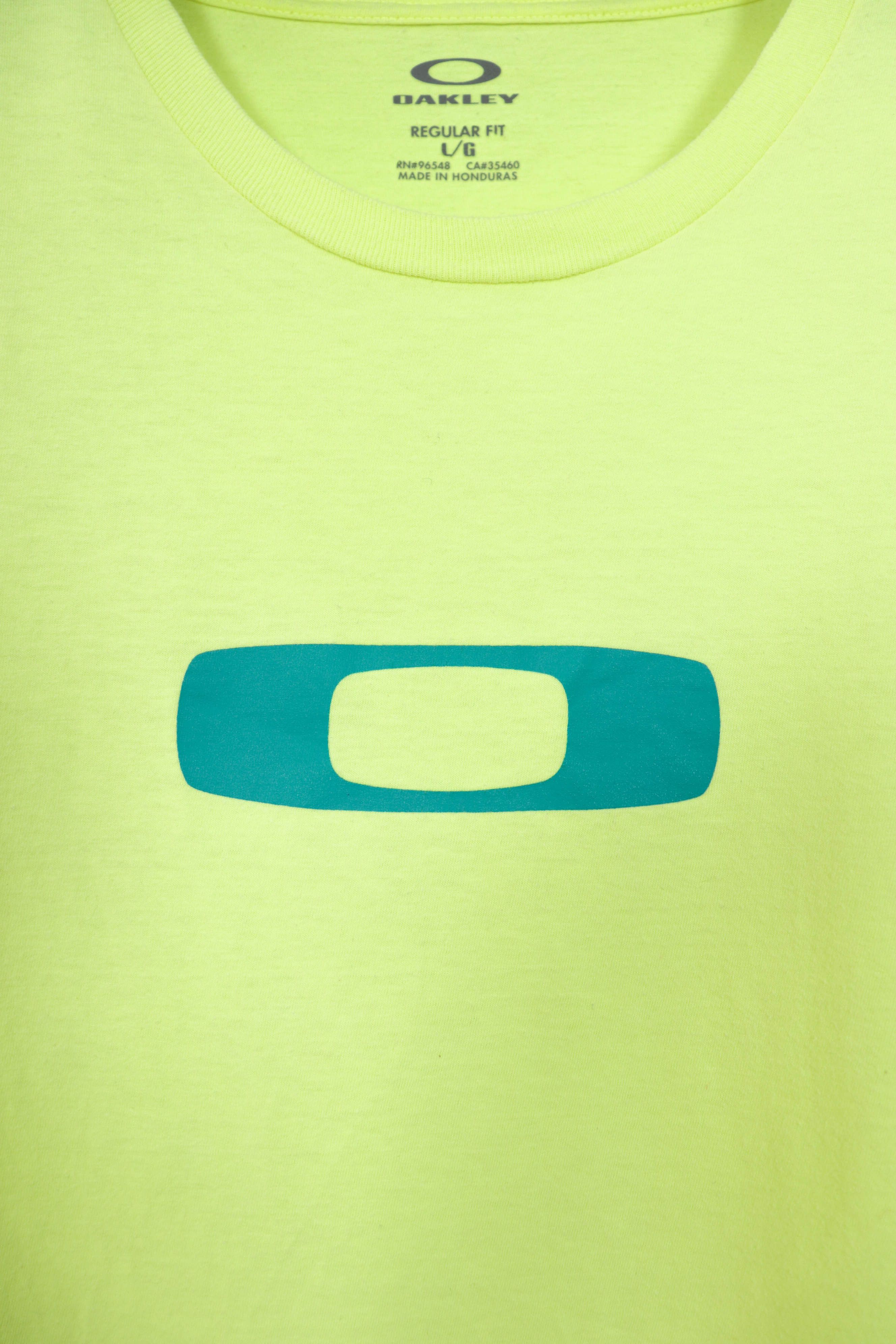 Oakley Oakley Acid Neon Green Printed Logo T-shirt Tee Size US L / EU 52-54 / 3 - 4 Thumbnail