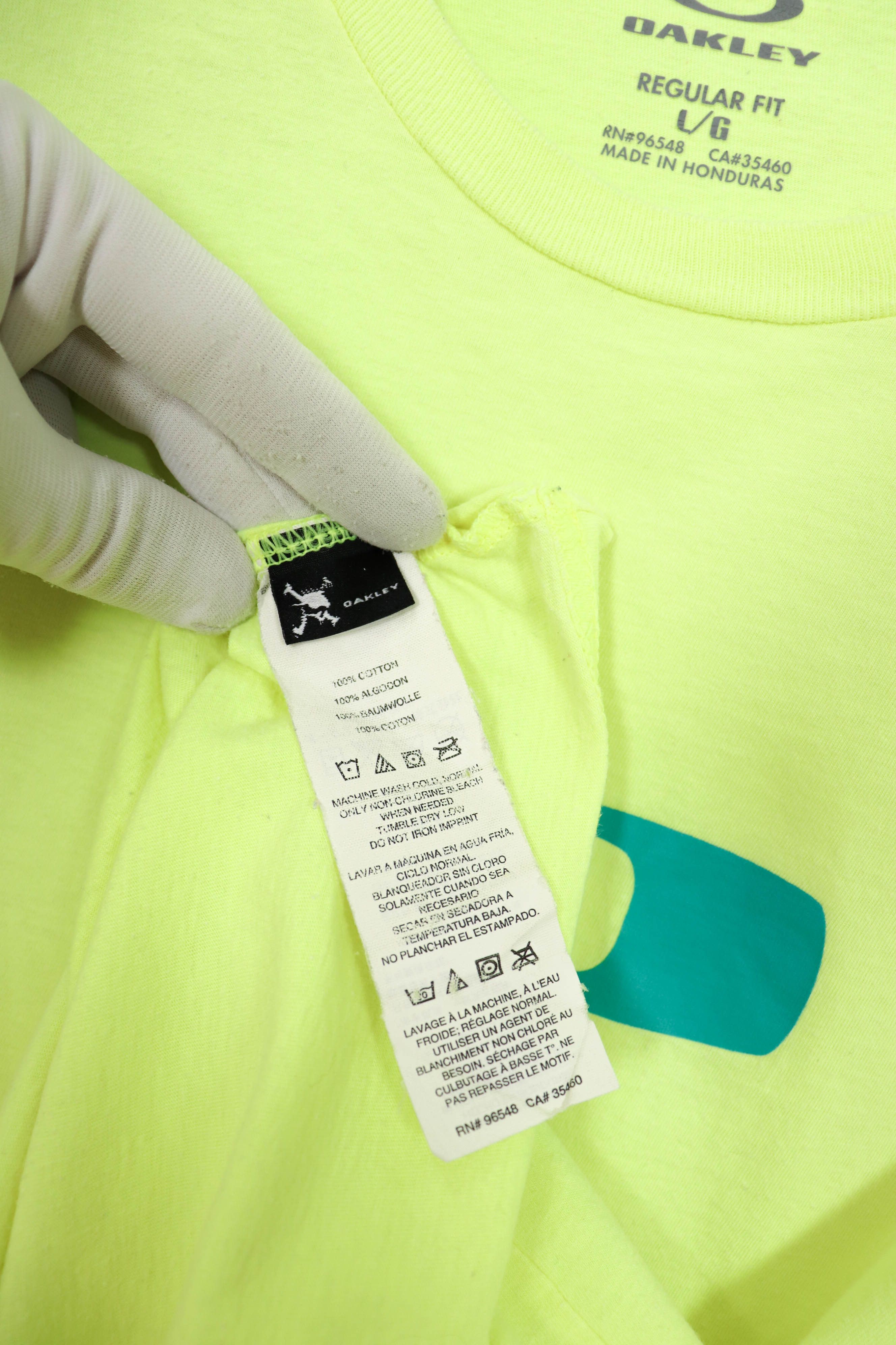 Oakley Oakley Acid Neon Green Printed Logo T-shirt Tee Size US L / EU 52-54 / 3 - 6 Thumbnail