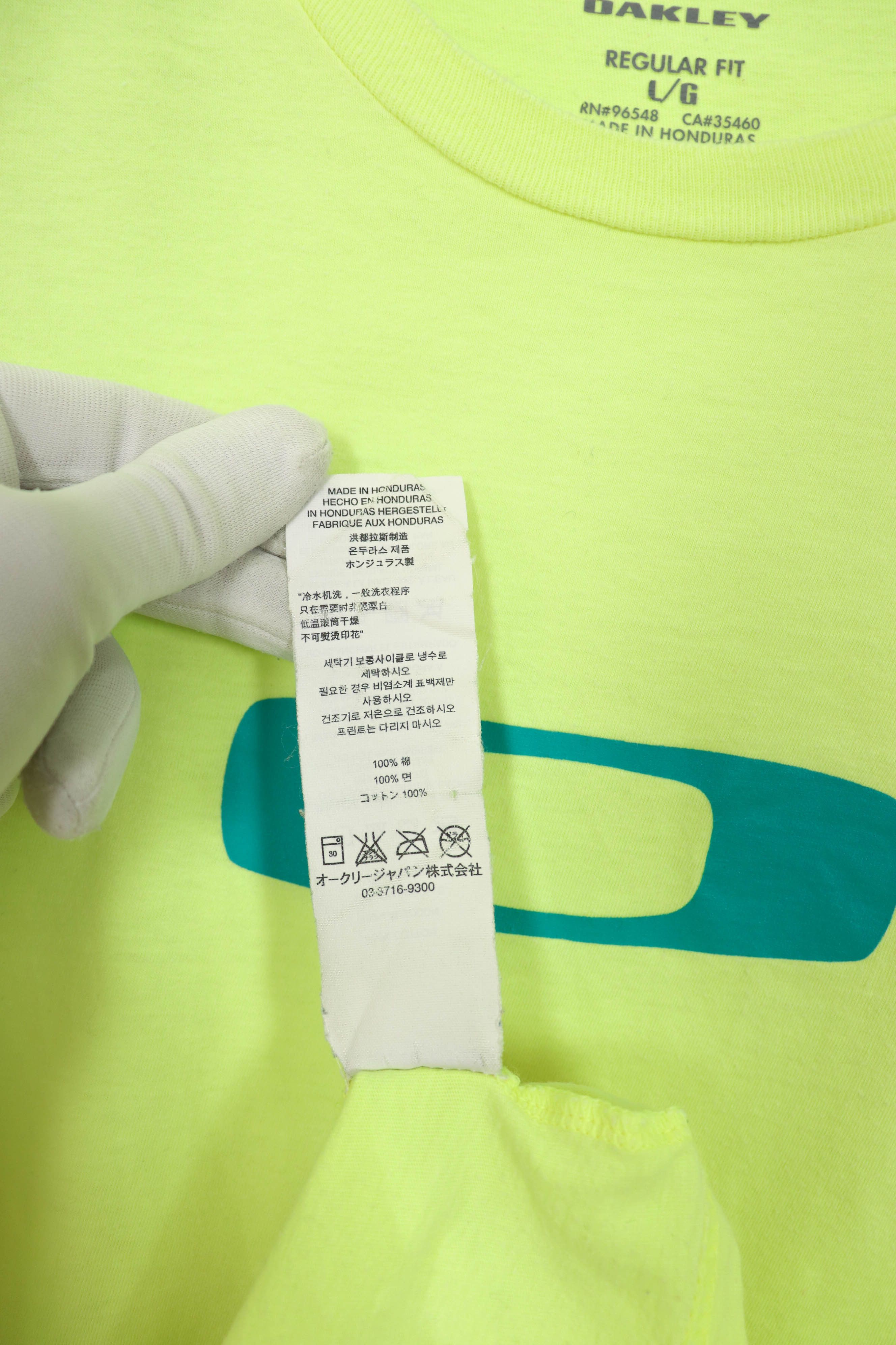 Oakley Oakley Acid Neon Green Printed Logo T-shirt Tee Size US L / EU 52-54 / 3 - 8 Thumbnail