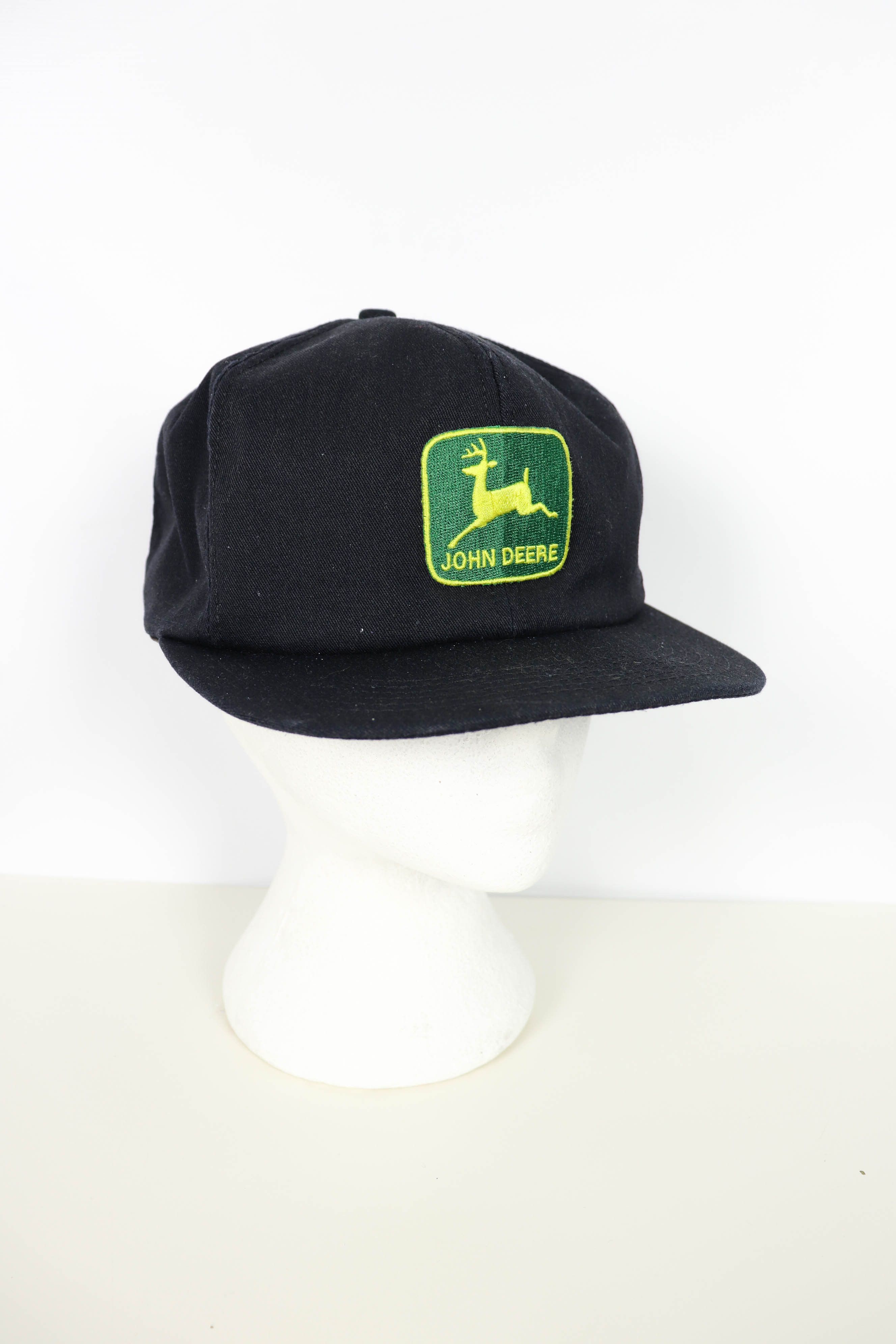 John Deere John Deere Vintage 90s K-Products Black Snapback Cap Hat Size ONE SIZE - 1 Thumbnail
