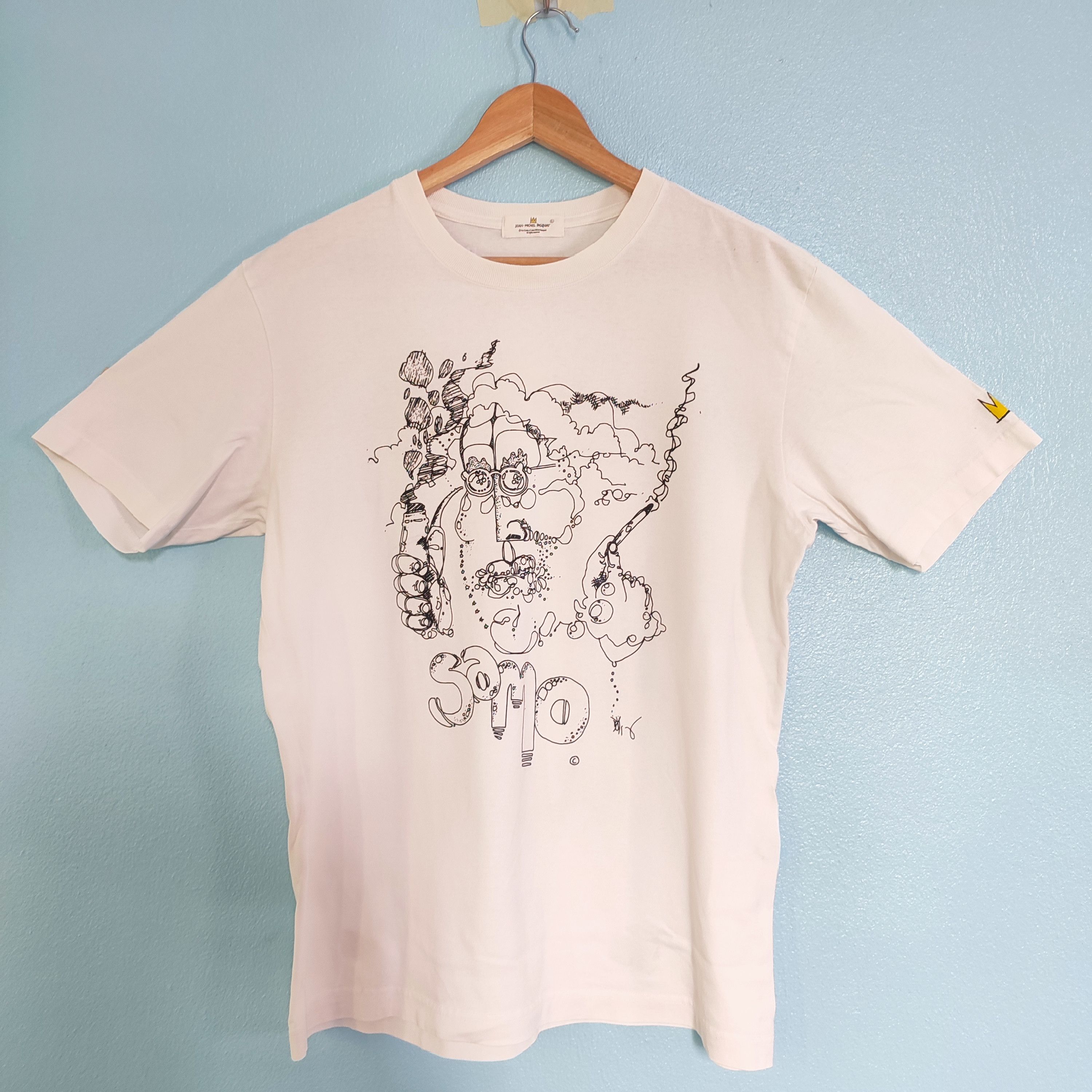 Japanese Brand × Jean-Michel Basquiat × Vintage Jean Michel Basquiat Samo X Japanese Brand Art Design Tshirt Size US L / EU 52-54 / 3 - 1 Thumbnail