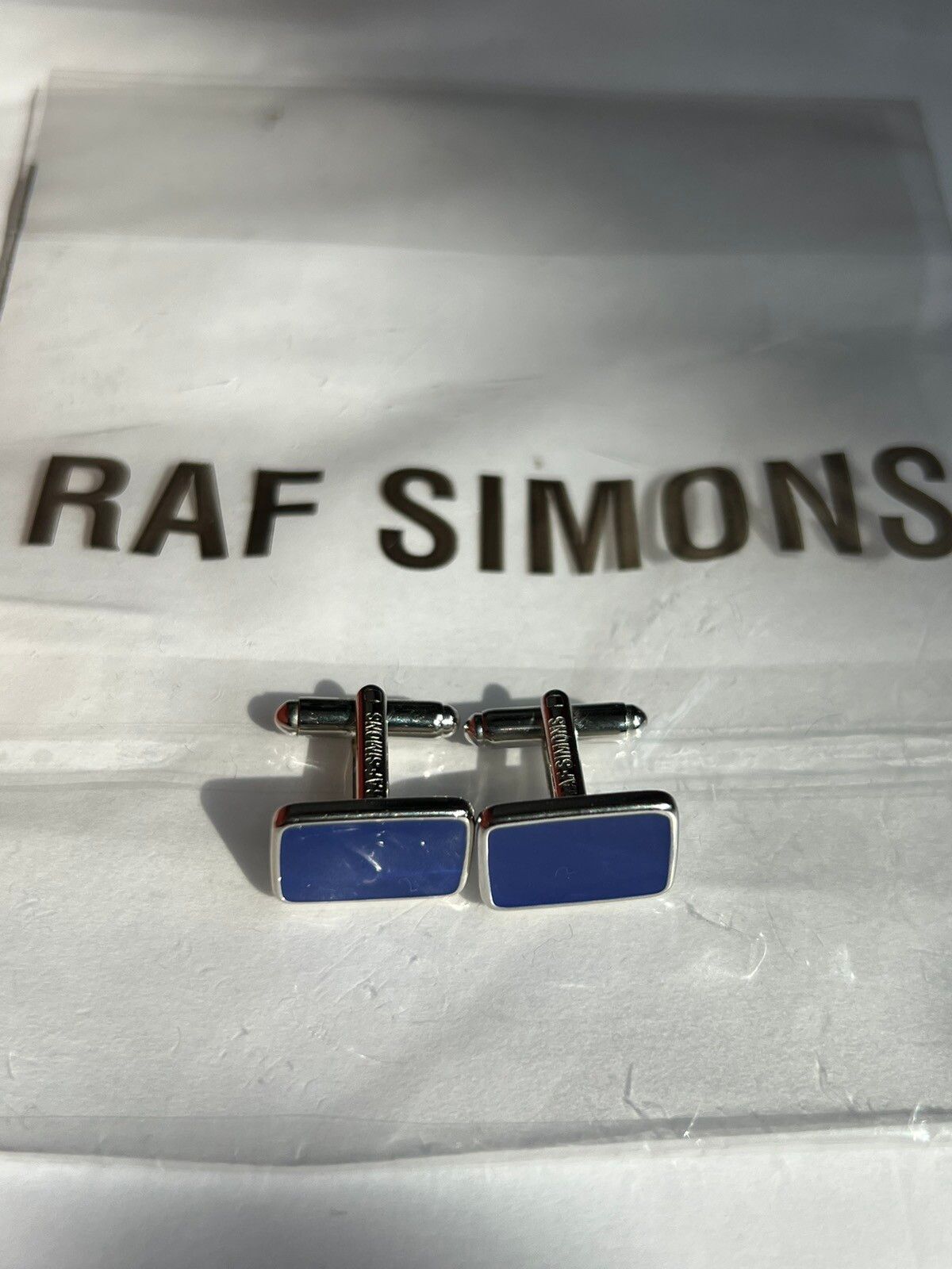 Pre-owned Raf Simons Dark Blue Cufflinks