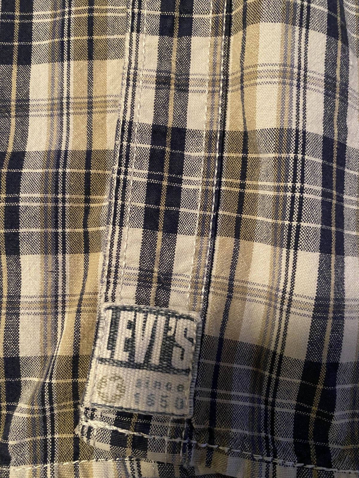 Levi's Vintage 90’s Levi’s Plaid Standing Collar Button Up Size US L / EU 52-54 / 3 - 3 Thumbnail