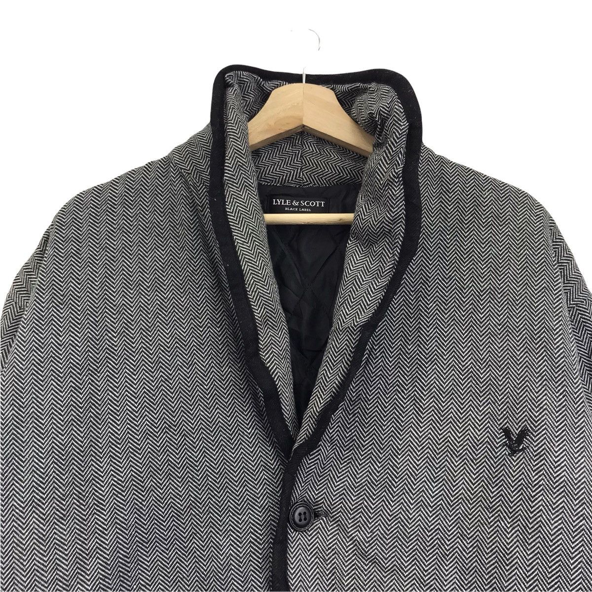 Lyle & Scott LYLE & SCOTT Black Label Herringbone Coat Jacket Size US L / EU 52-54 / 3 - 2 Thumbnail