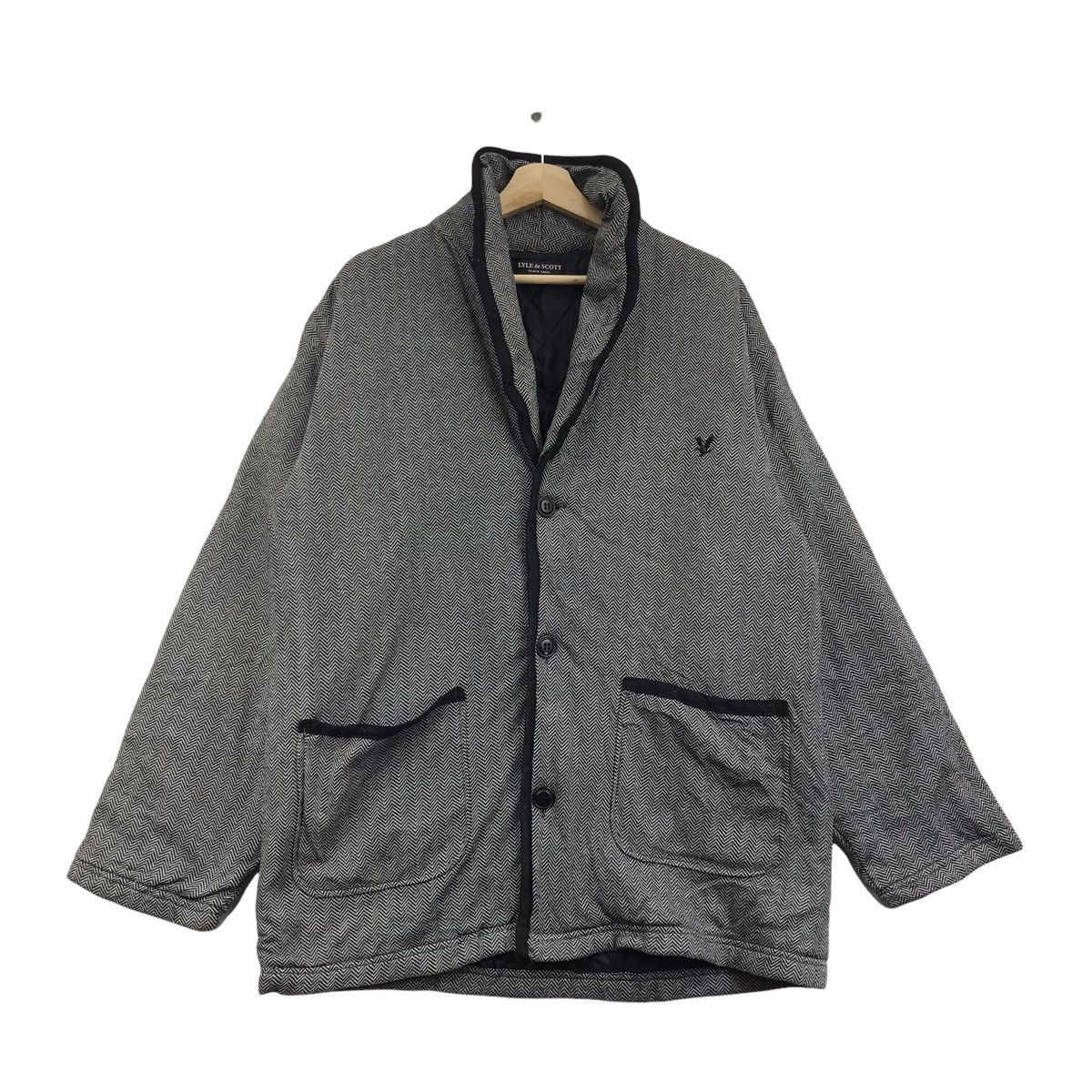 Lyle & Scott LYLE & SCOTT Black Label Herringbone Coat Jacket Size US L / EU 52-54 / 3 - 1 Thumbnail