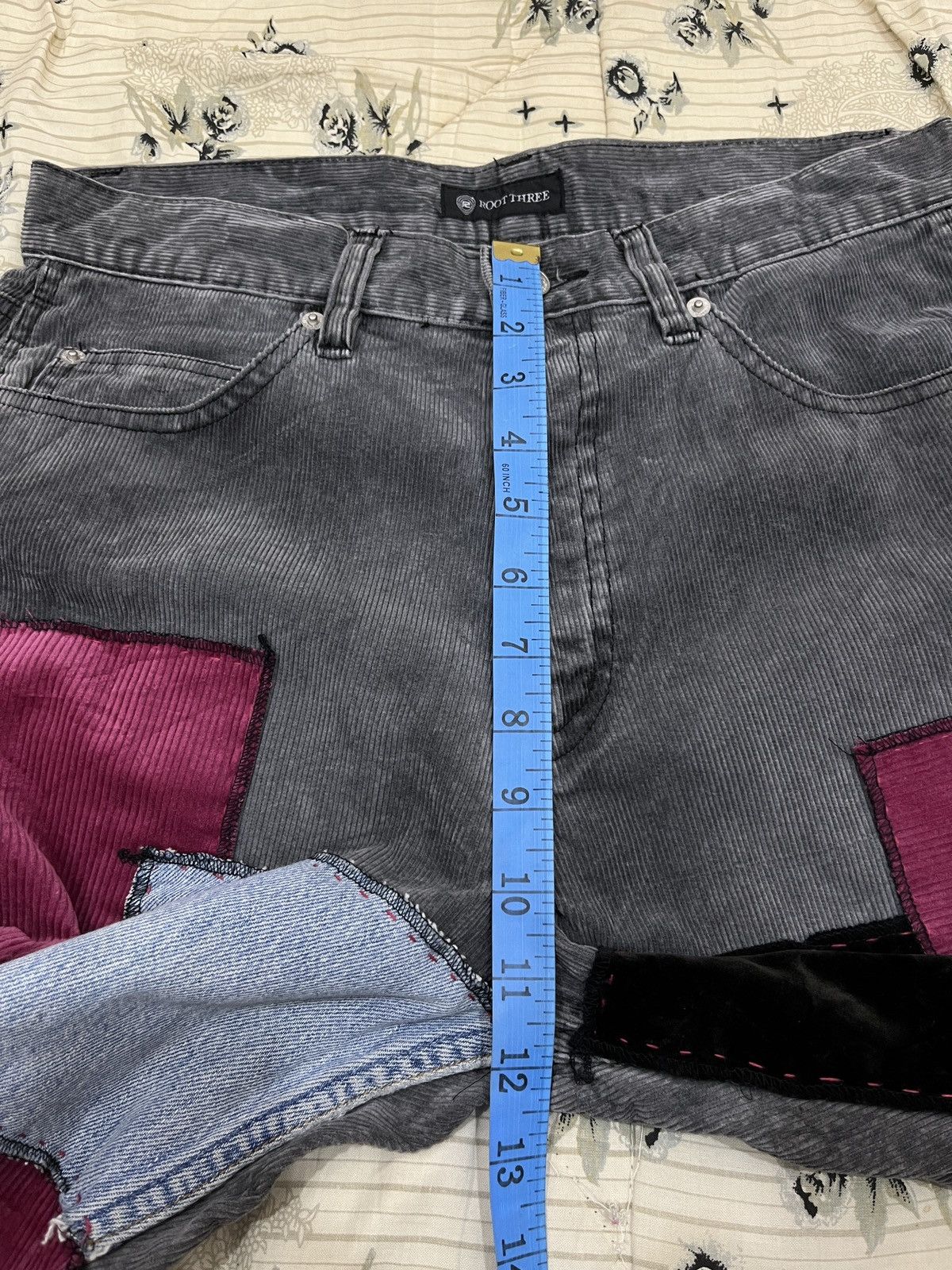Vintage (Vv). VINTAGE ROOT THREE CORDUROY CUSTOM PATCHWORK PANTS Size US 31 - 13 Thumbnail