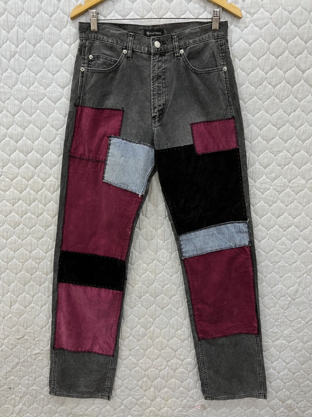 Vintage (Vv). VINTAGE ROOT THREE CORDUROY CUSTOM PATCHWORK PANTS Size US 31 - 1 Thumbnail