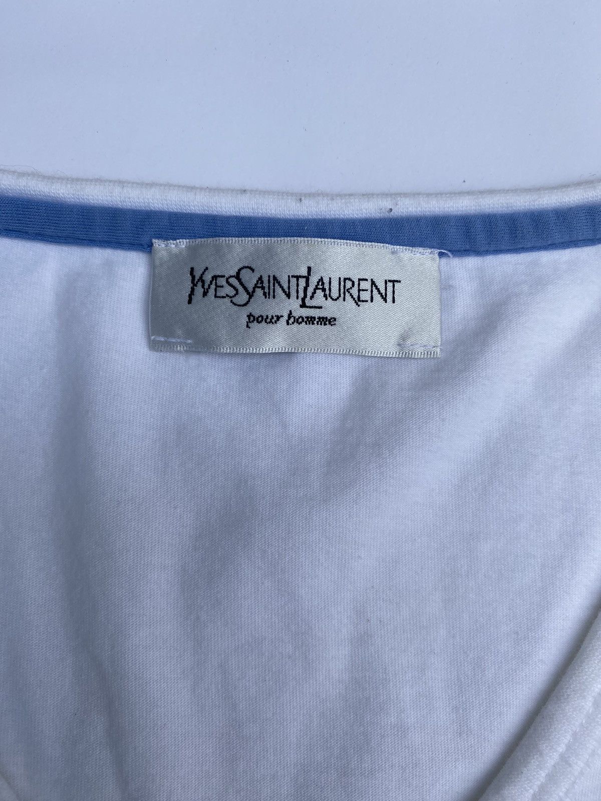 Vintage × Yves Saint Laurent Vintage Yves Saint Laurent Designer Big Logo T Shirt Tee Size US L / EU 52-54 / 3 - 8 Thumbnail