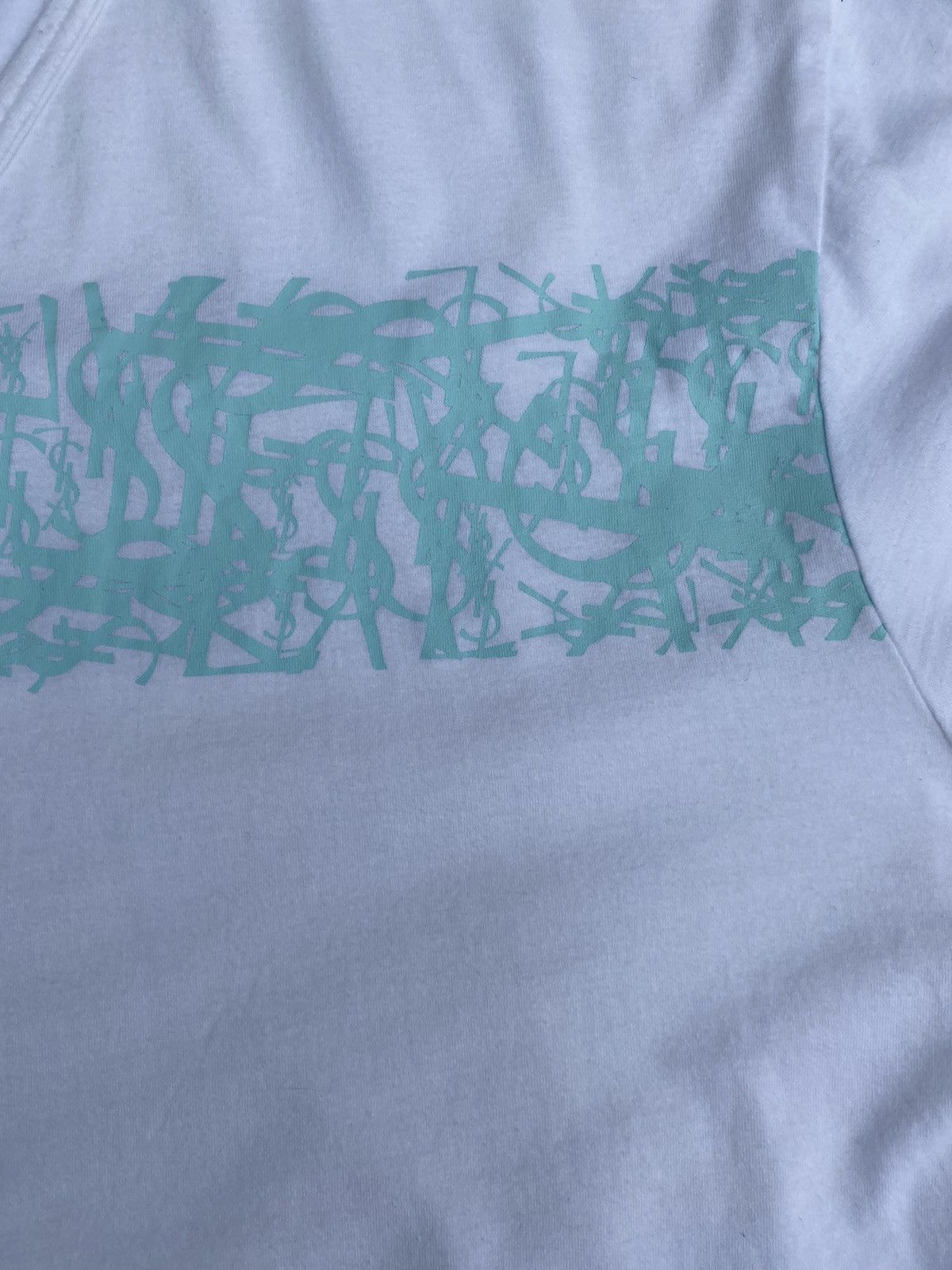 Vintage × Yves Saint Laurent Vintage Yves Saint Laurent Designer Big Logo T Shirt Tee Size US L / EU 52-54 / 3 - 7 Thumbnail