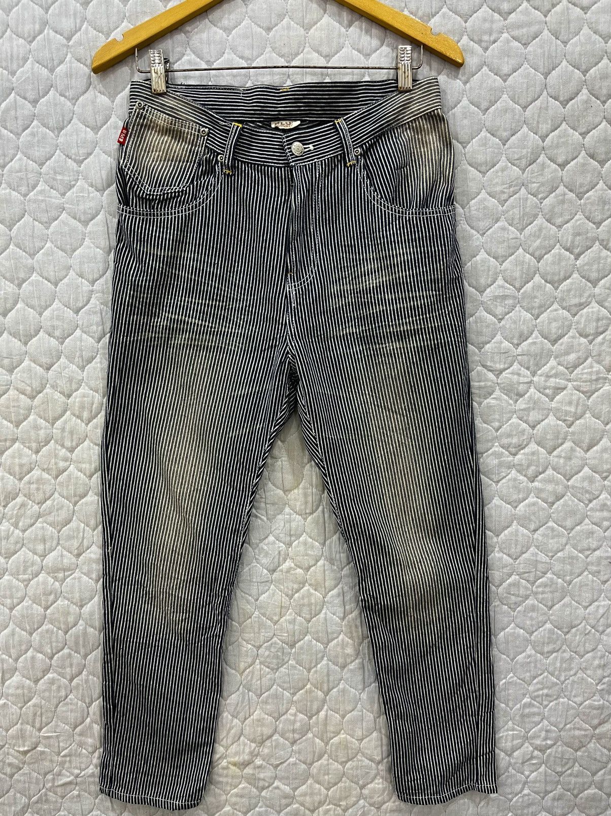 Blue Blue Japan × Japanese Brand S. BLUE MOON BLUE HYPEBEAST HIKORY STRIPE PANTS Size US 29 - 5 Thumbnail