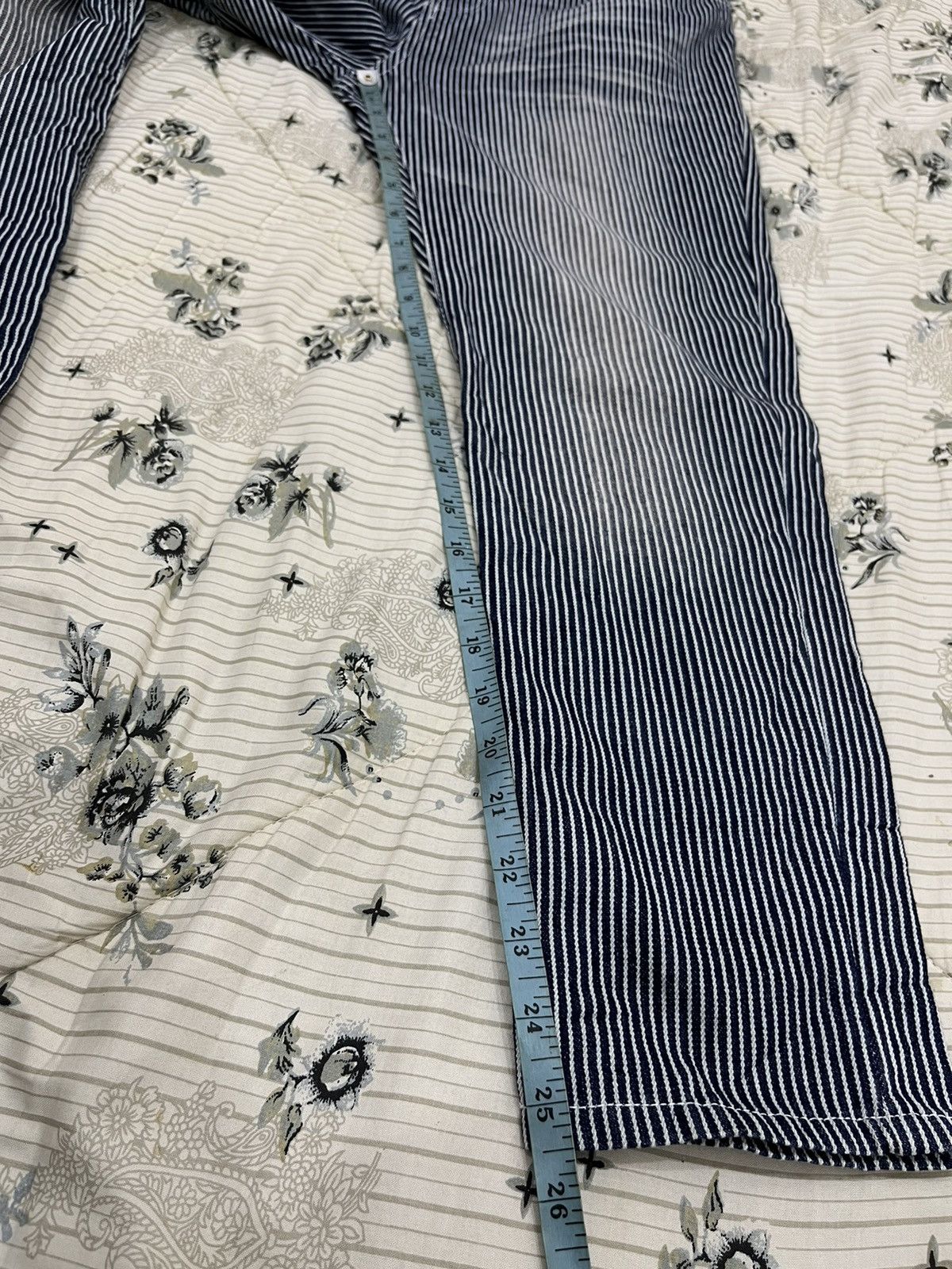 Blue Blue Japan × Japanese Brand S. BLUE MOON BLUE HYPEBEAST HIKORY STRIPE PANTS Size US 29 - 17 Thumbnail