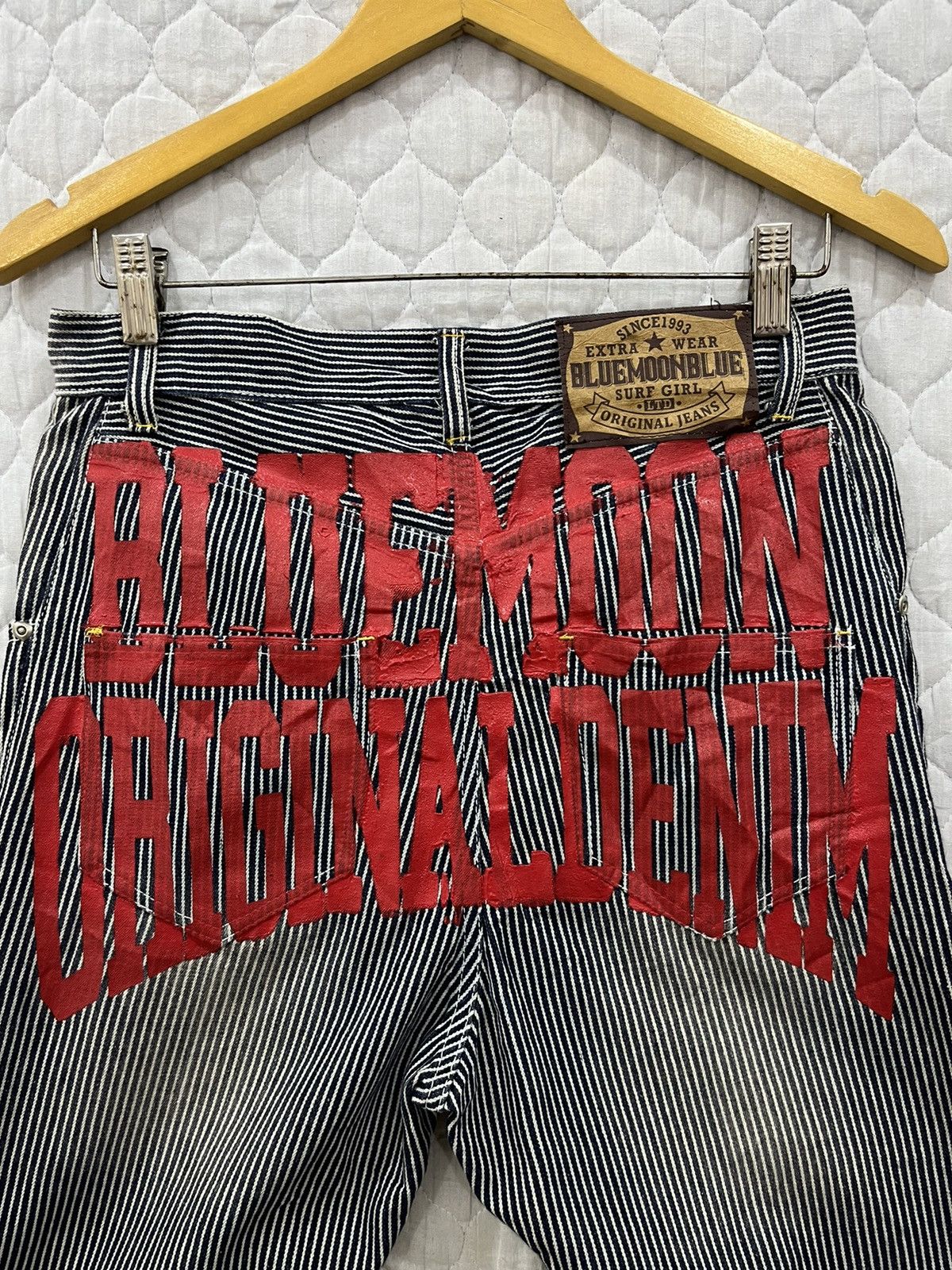 Blue Blue Japan × Japanese Brand S. BLUE MOON BLUE HYPEBEAST HIKORY STRIPE PANTS Size US 29 - 4 Thumbnail