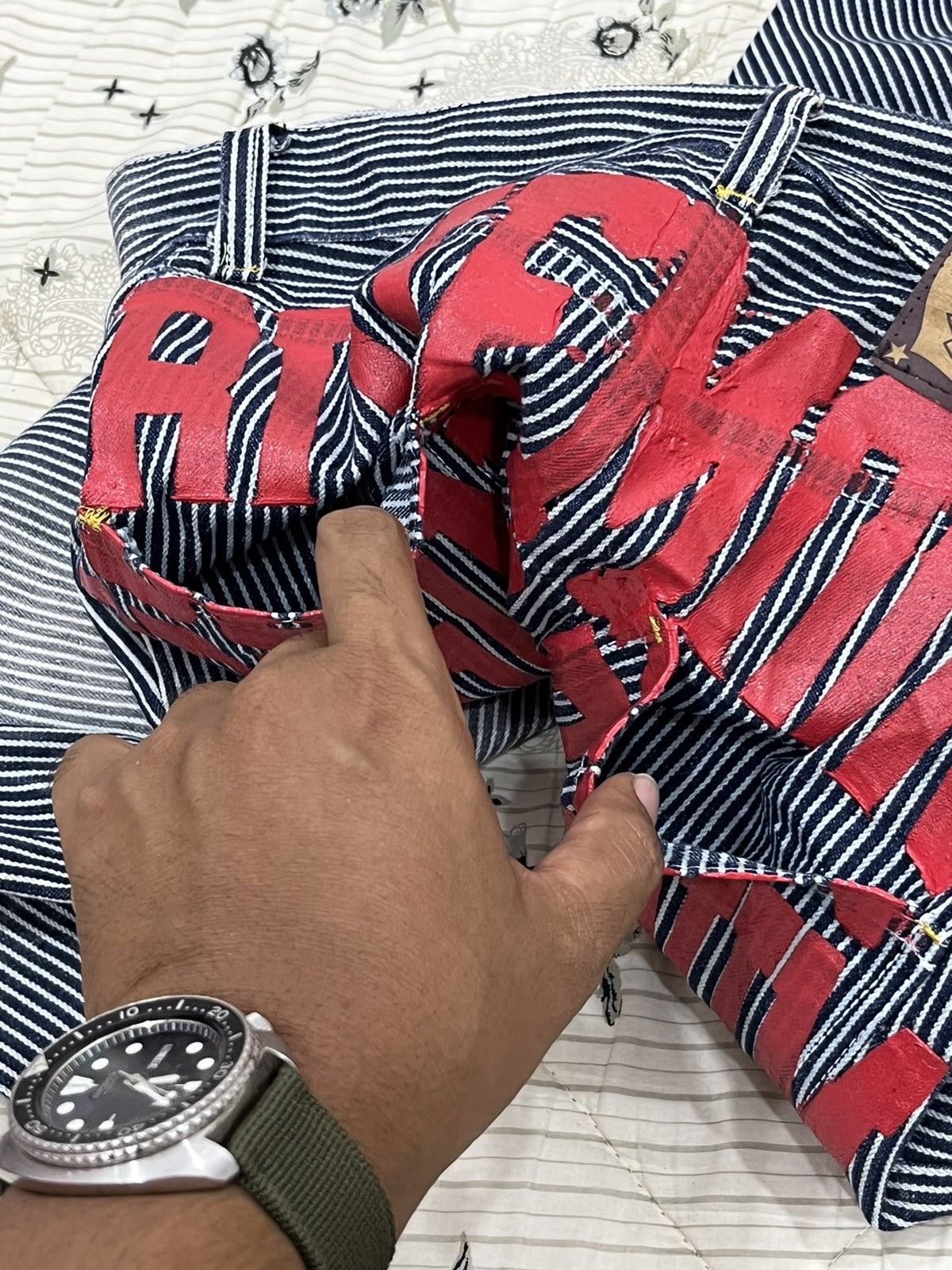Blue Blue Japan × Japanese Brand S. BLUE MOON BLUE HYPEBEAST HIKORY STRIPE PANTS Size US 29 - 10 Thumbnail